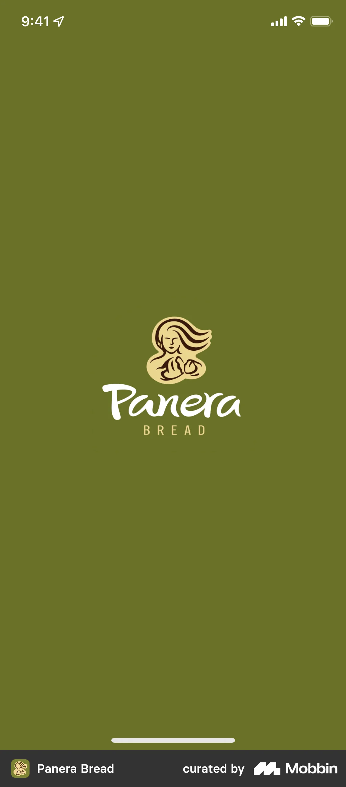Panera Bread Onboarding screen