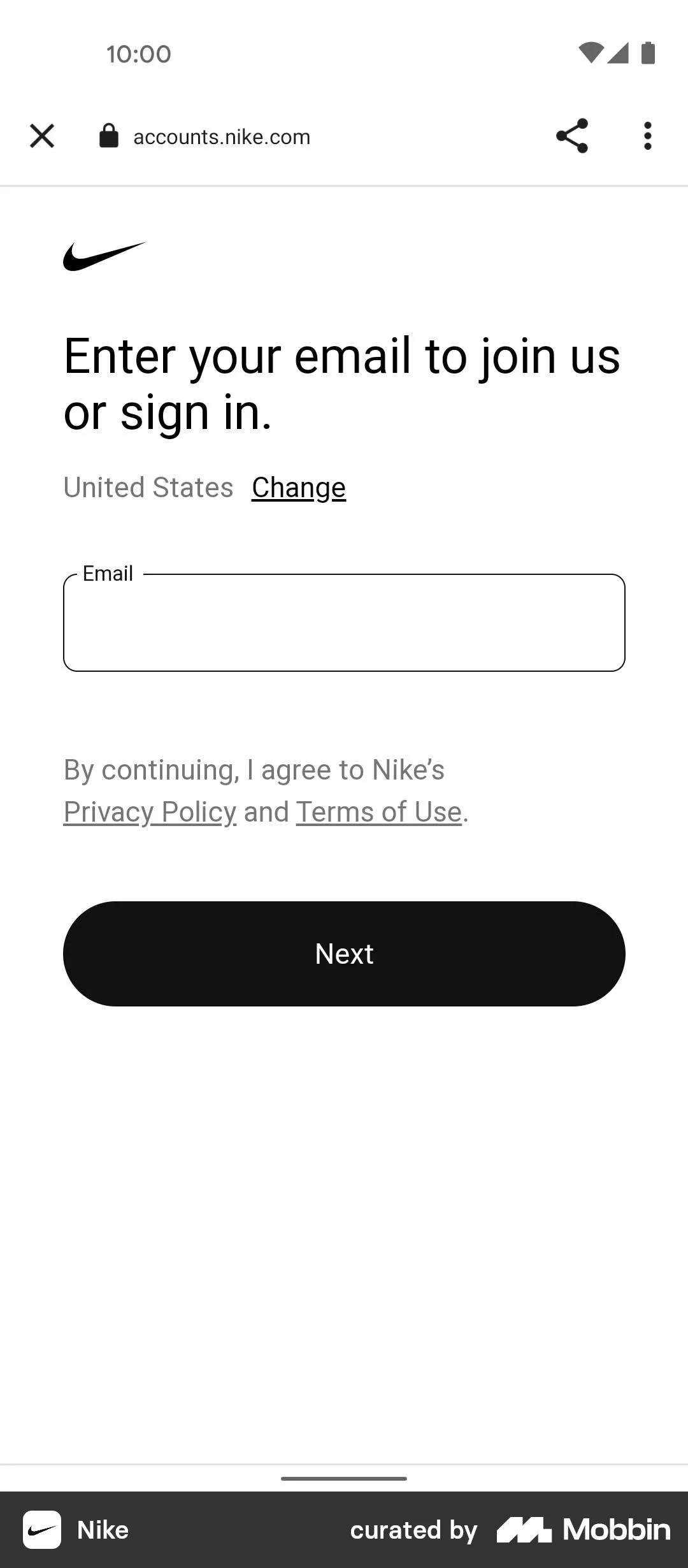 Nike screen