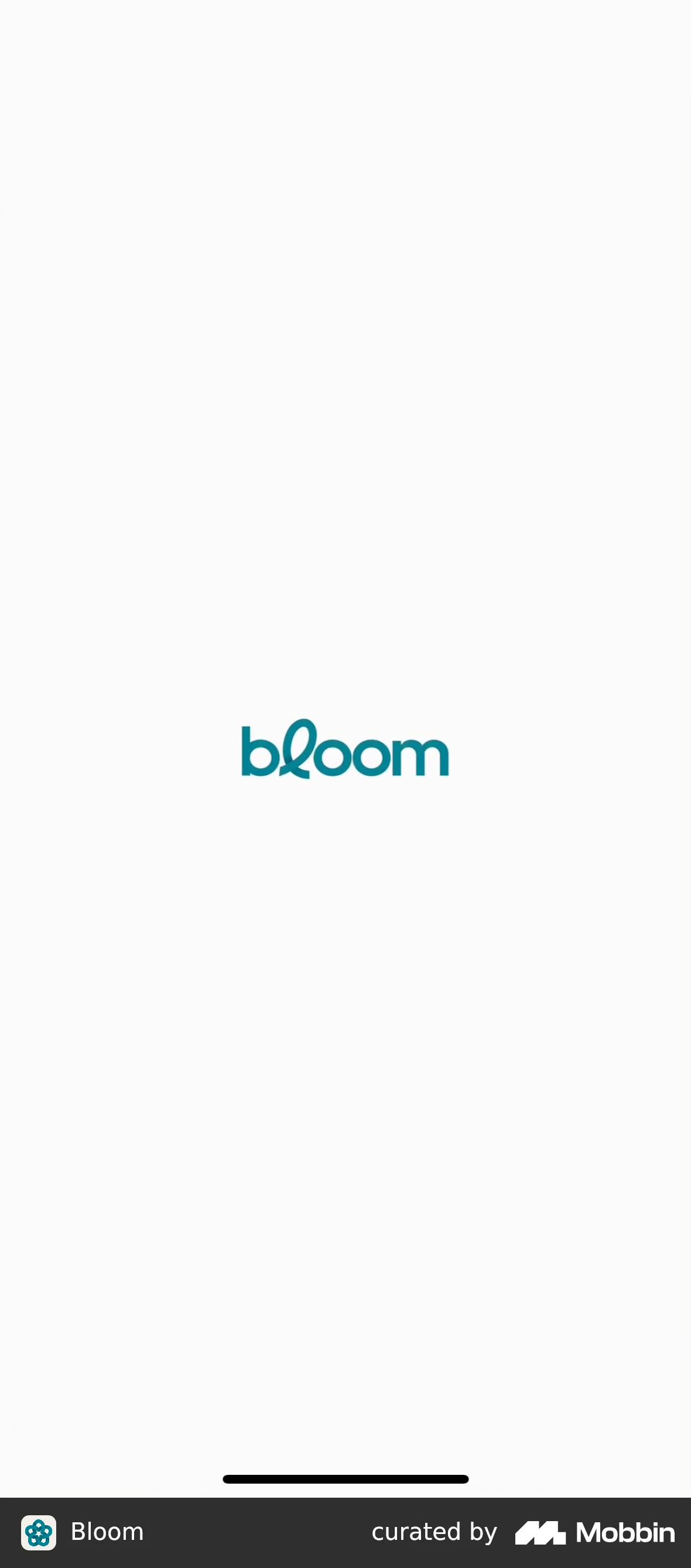 Bloom Onboarding screen