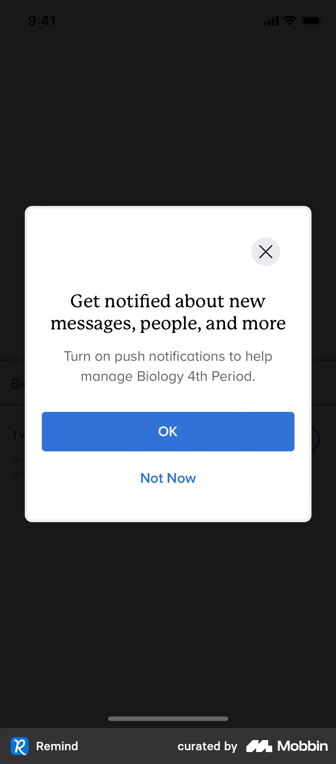 Remind Onboarding screen