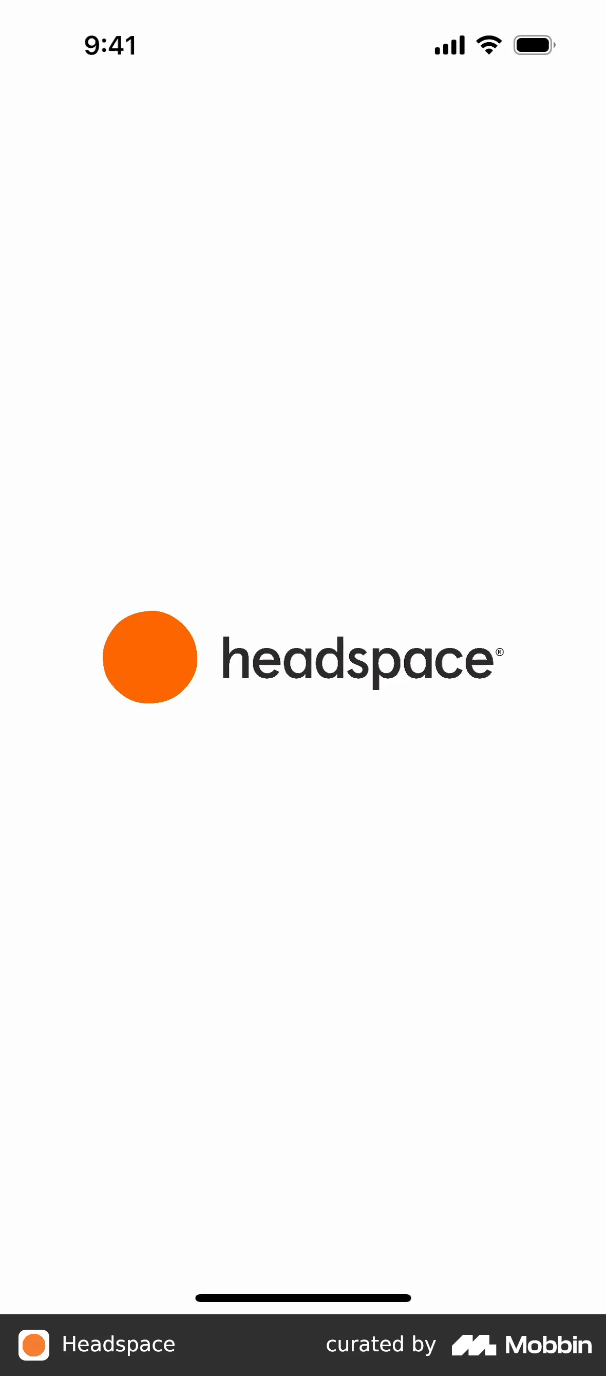 Headspace Onboarding screen