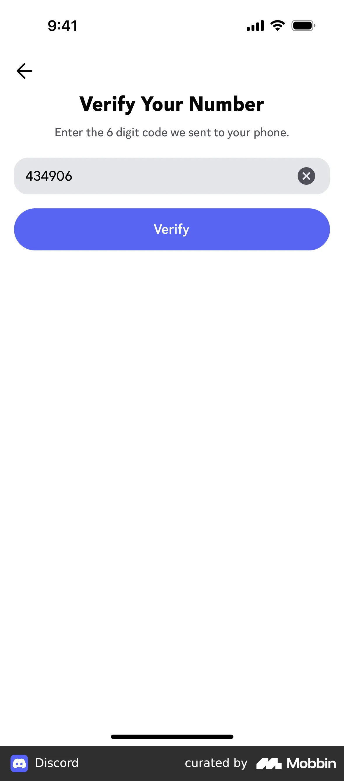 Discord Verifying phone number screen