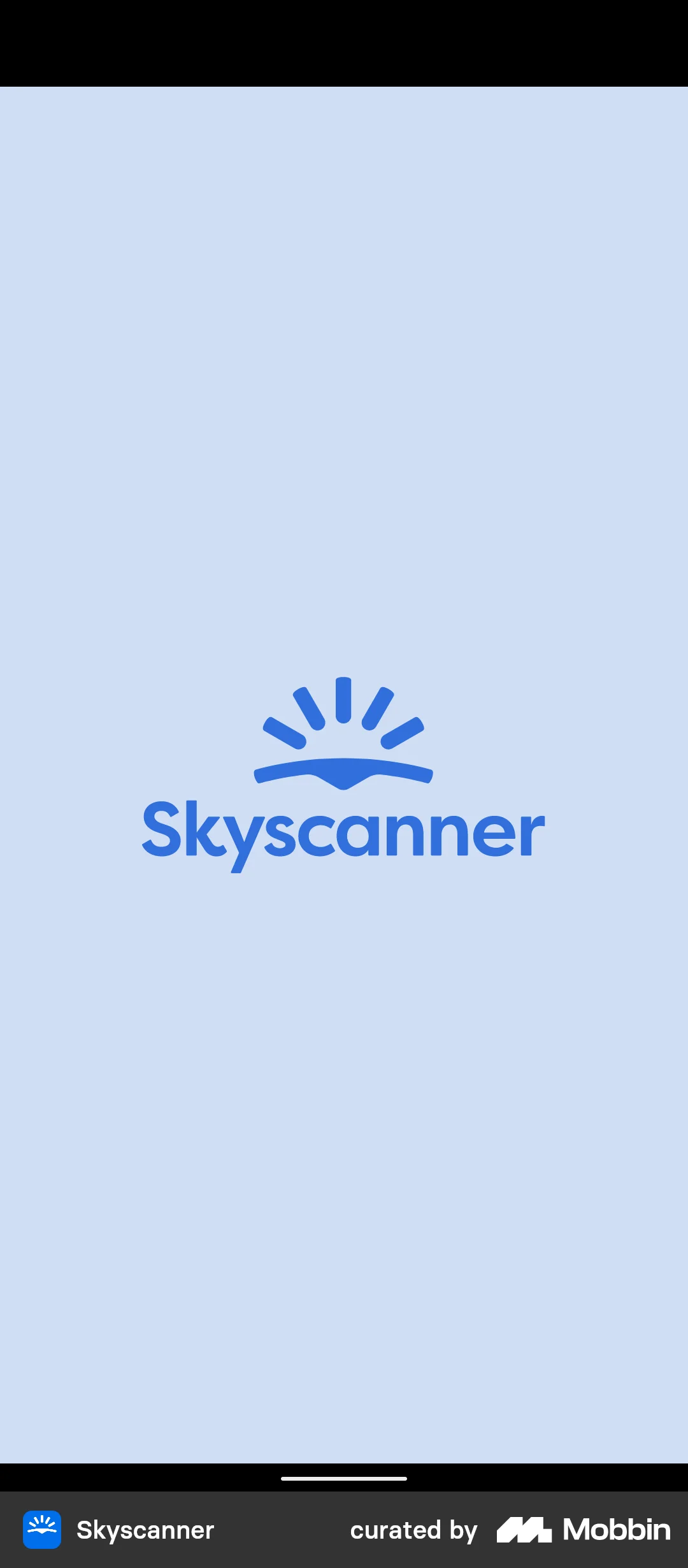 Skyscanner Onboarding screen