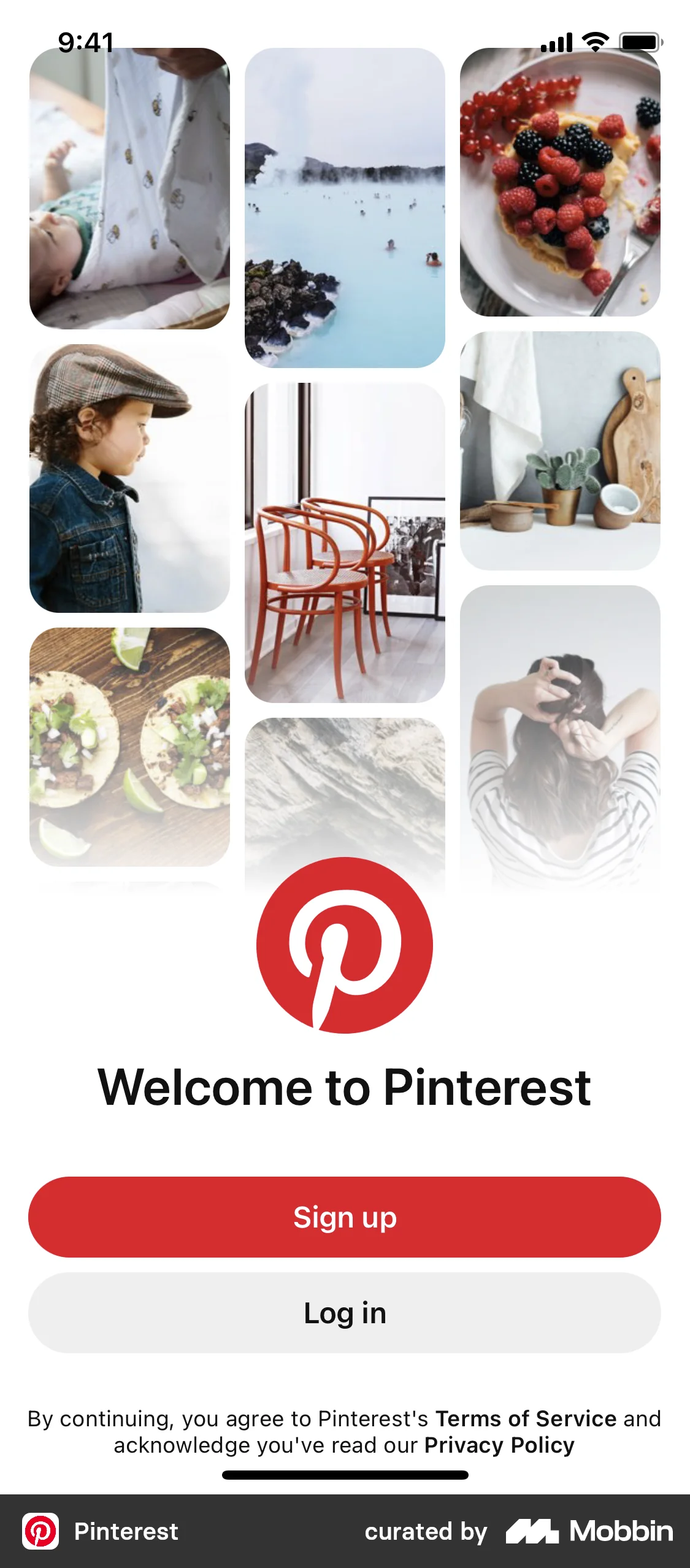 Pinterest screen
