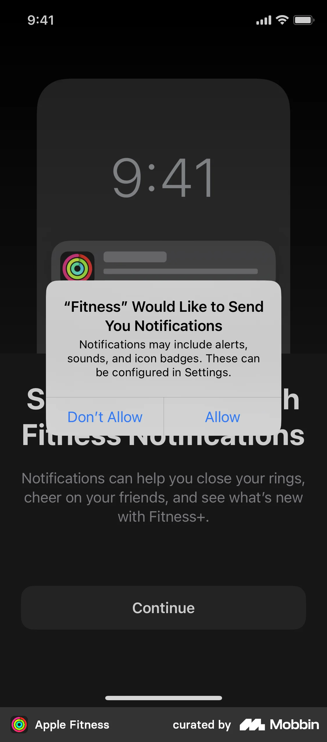 Apple Fitness screen