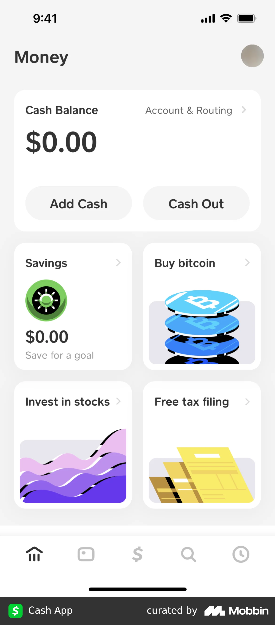 Cash App Money screen