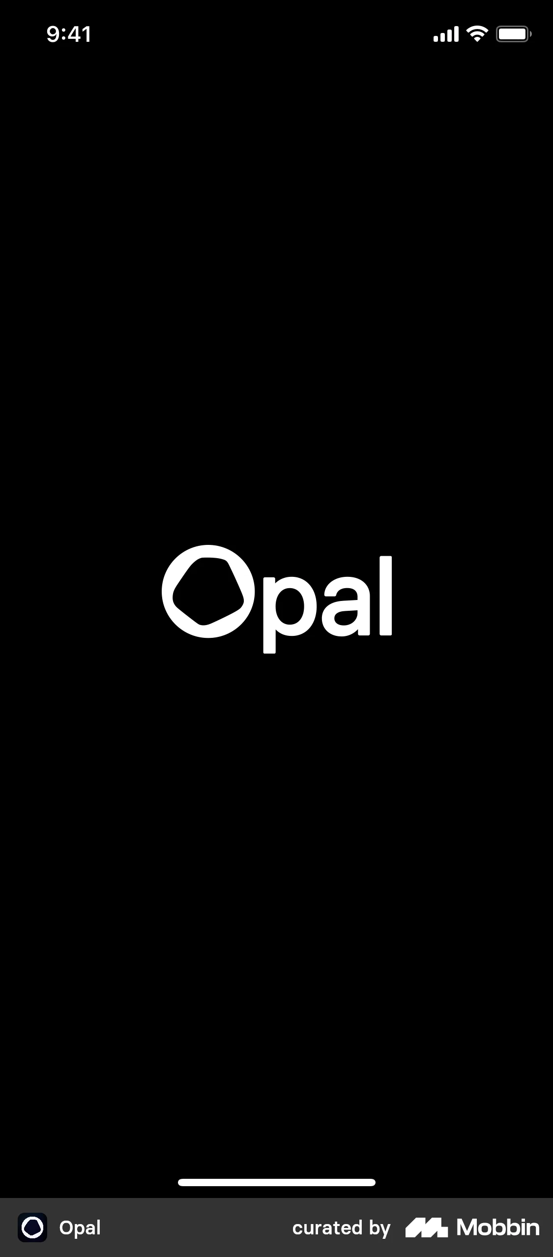 Opal Onboarding screen