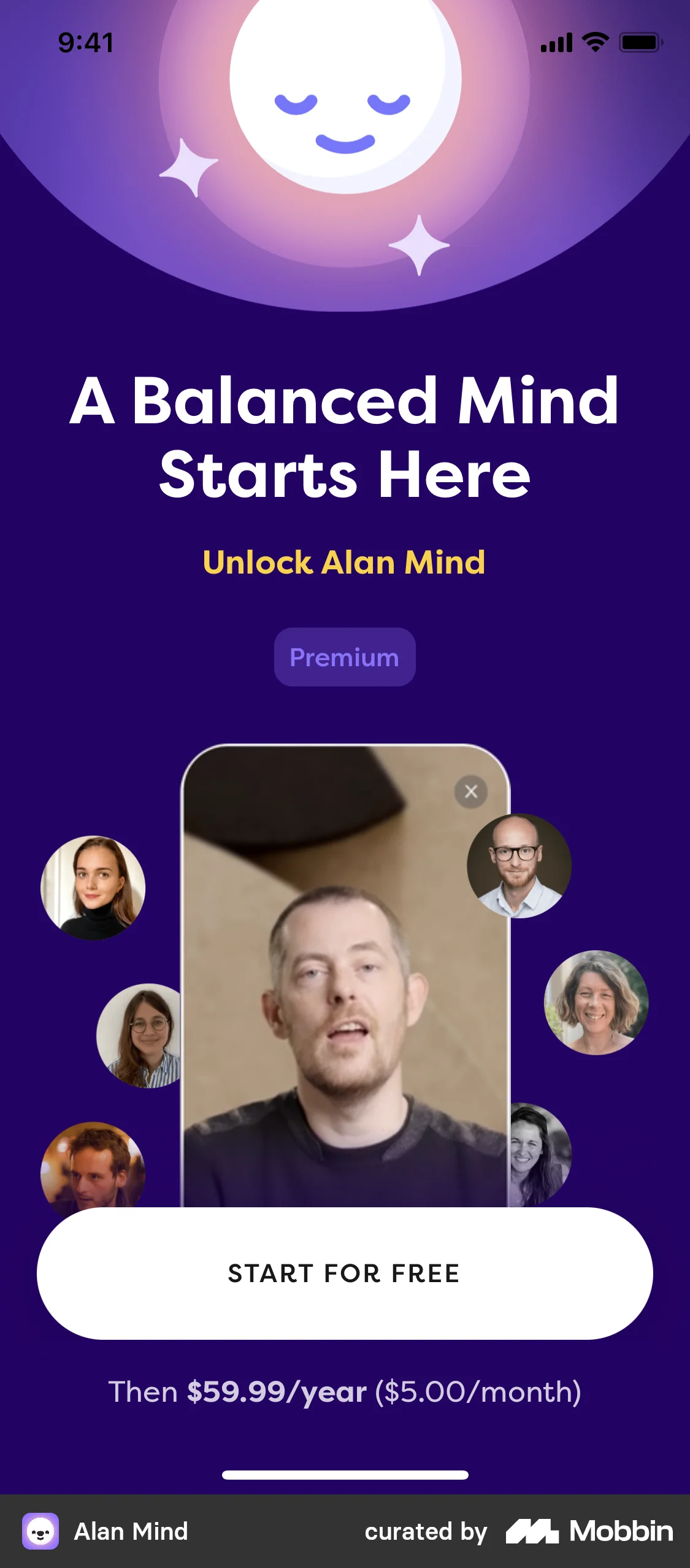 Alan Mind Subscribing to premium screen