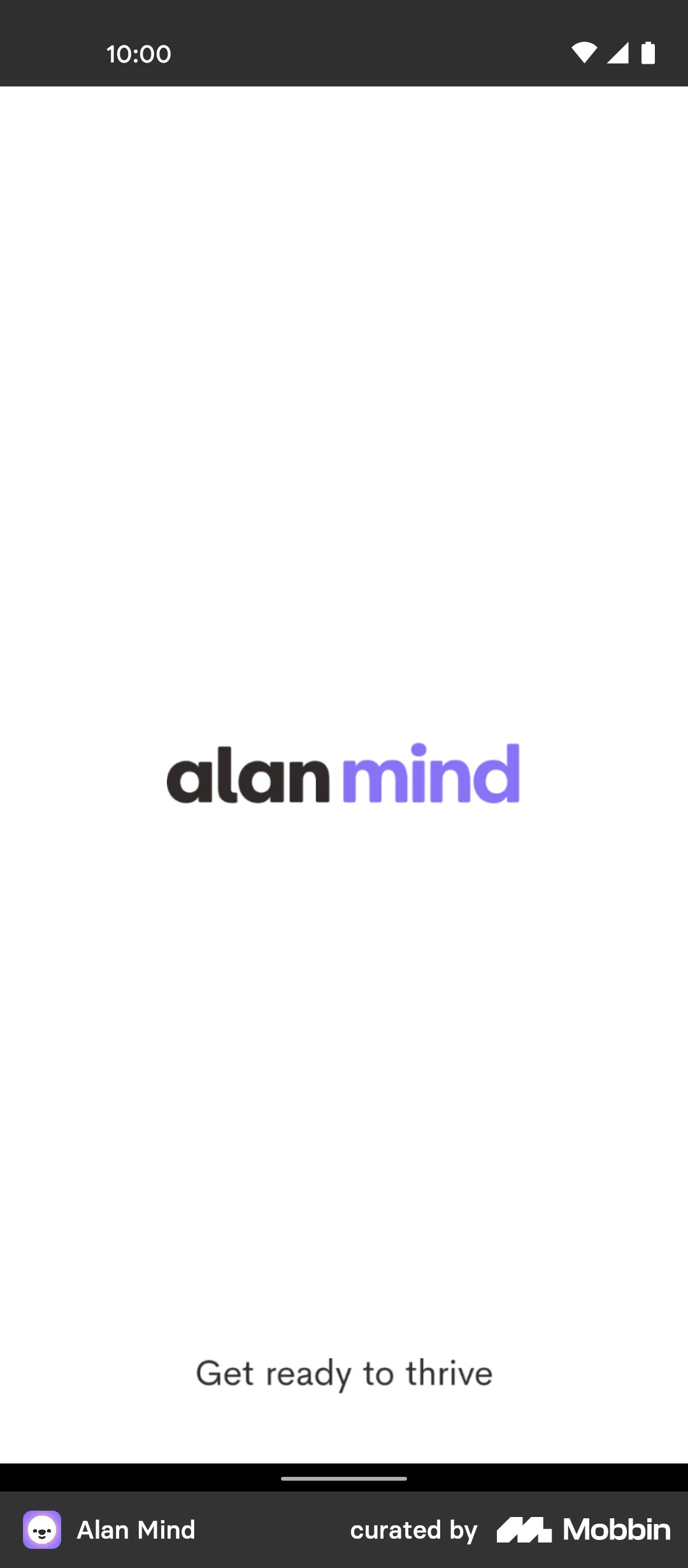 Alan Mind Onboarding screen