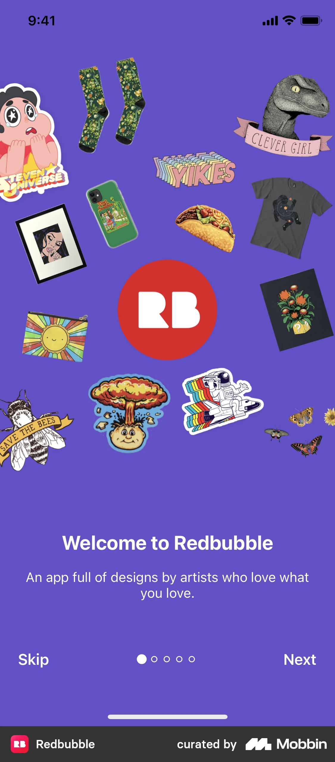 Redbubble screen
