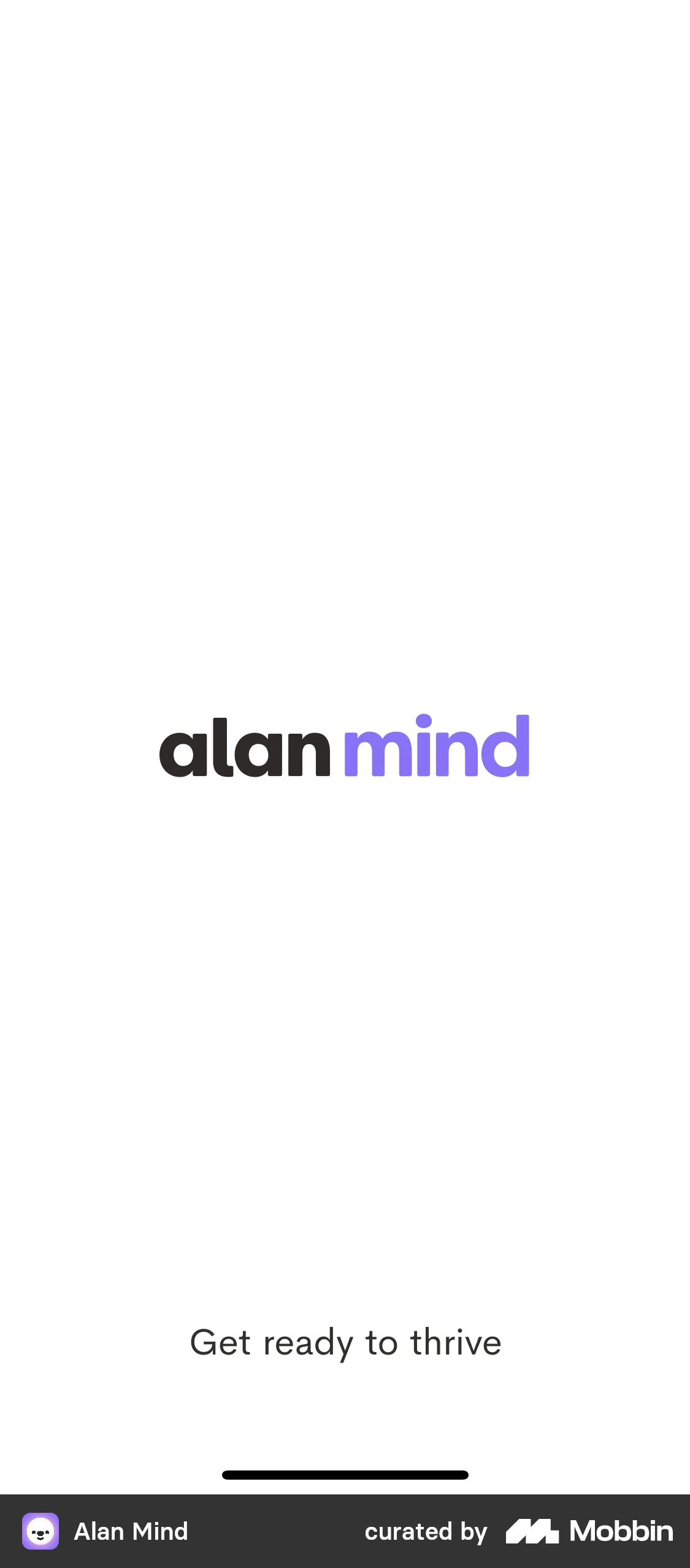 Alan Mind Onboarding screen