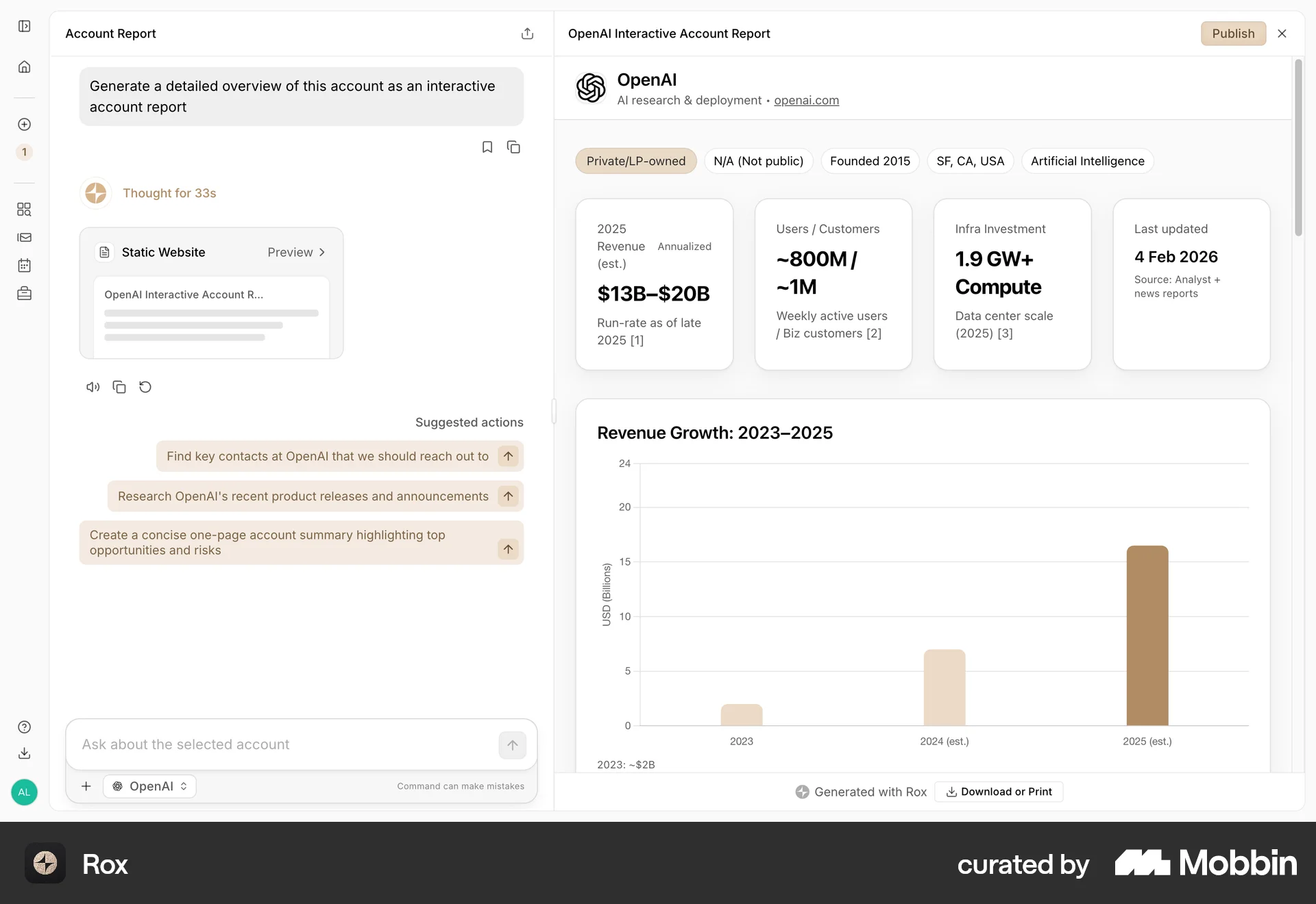 Rox Onboarding screen