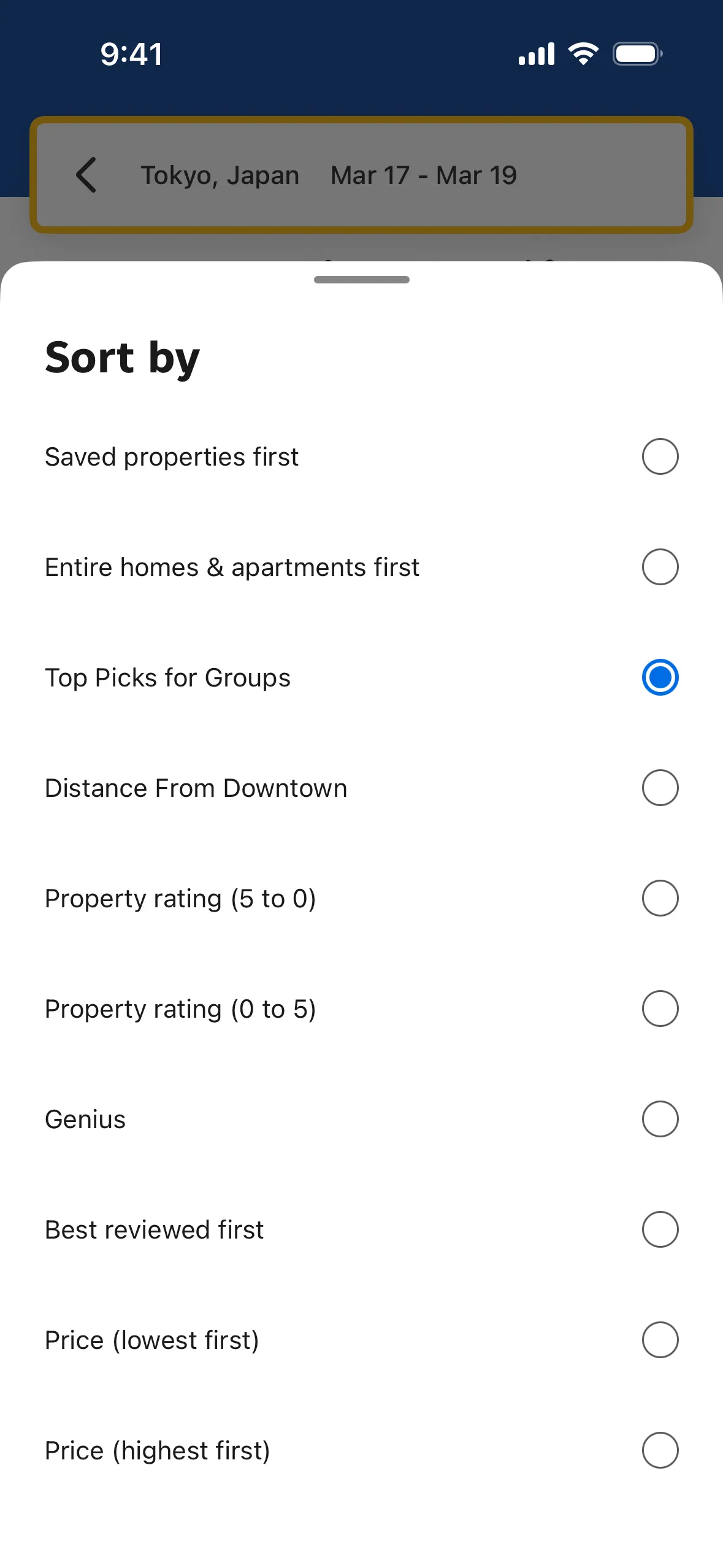 Booking.com iOS Travel & Transportation interface screenshot 8