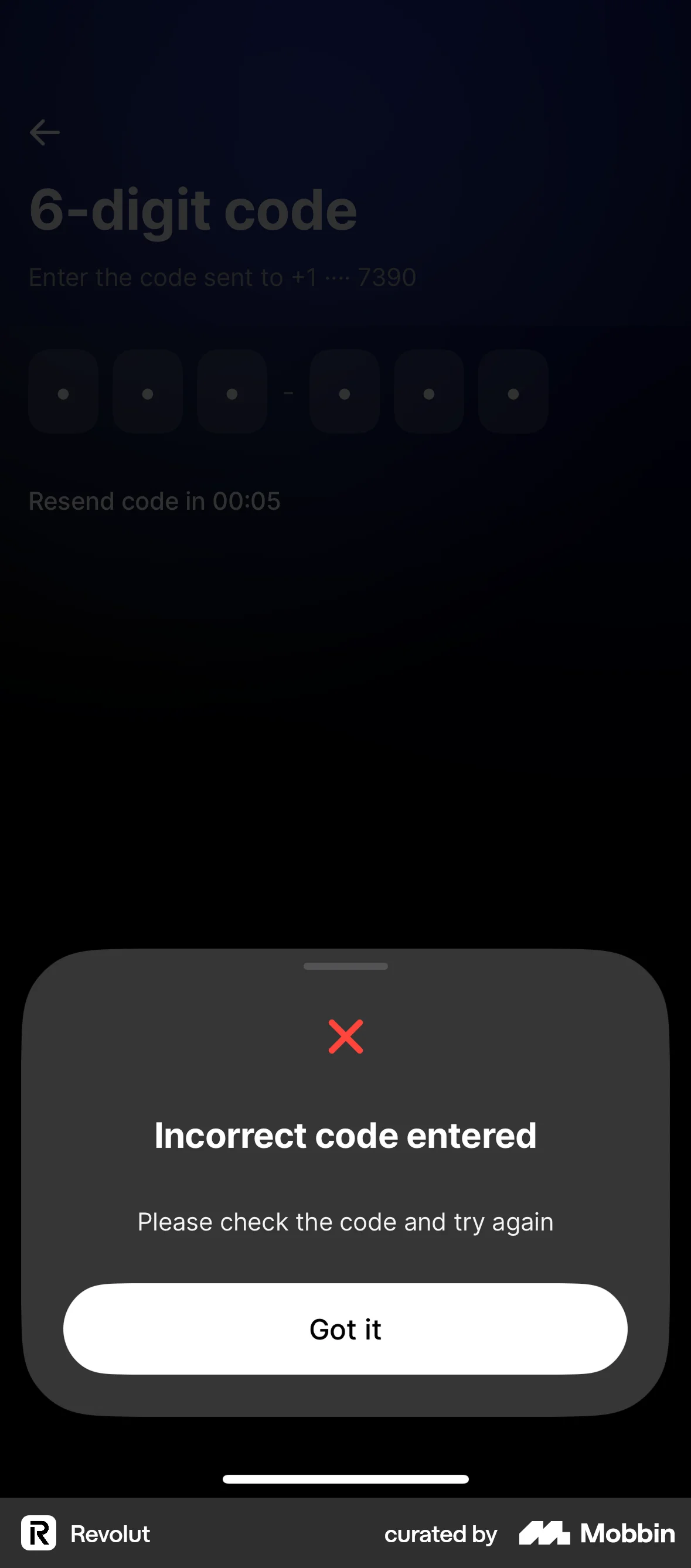 Revolut Onboarding screen