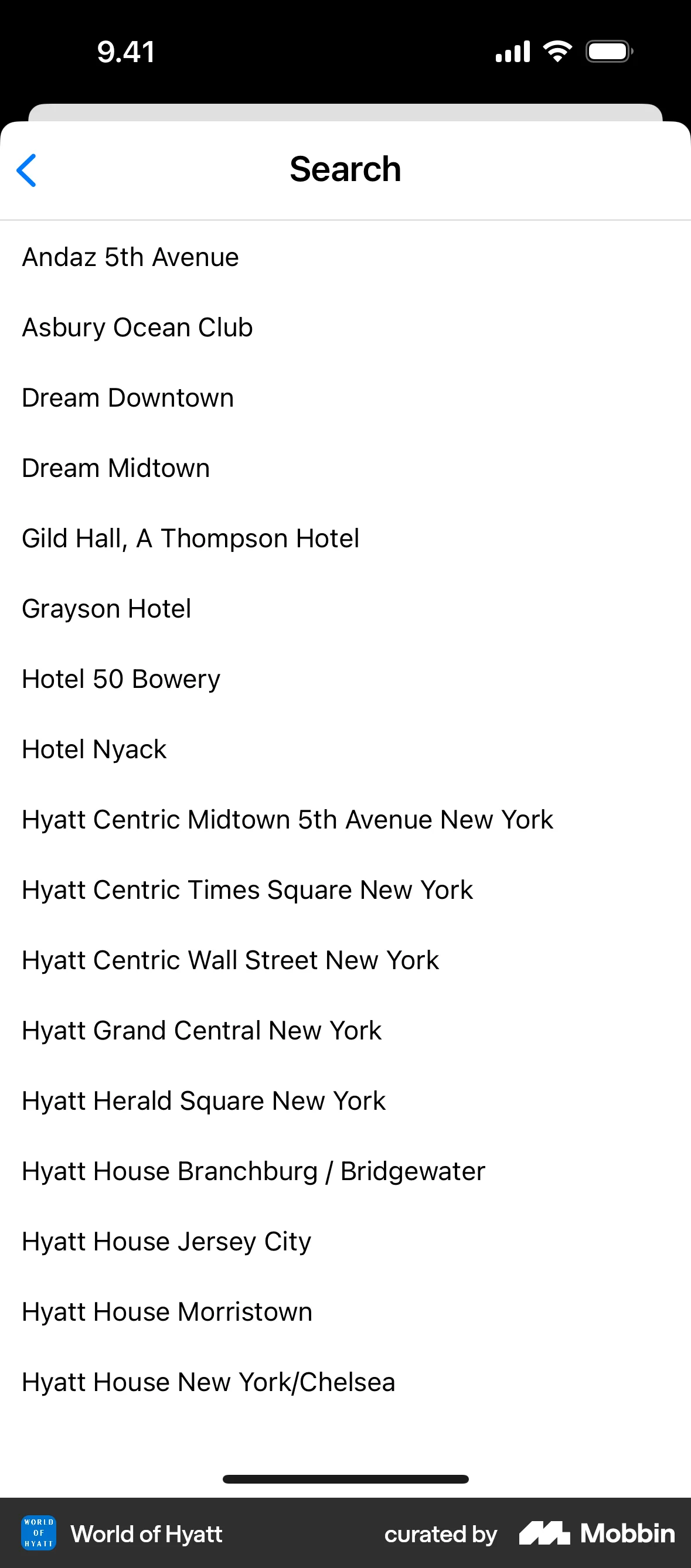 World of Hyatt Requesting missing stay credit screen
