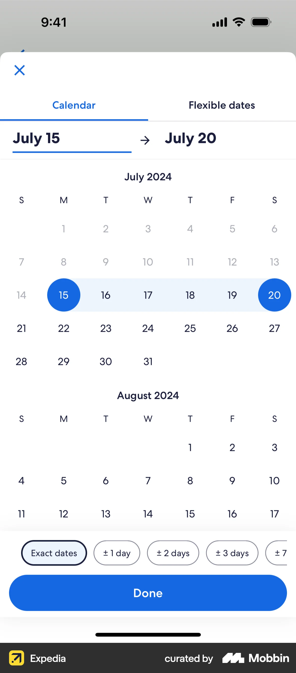 Calendar Mobile App Design