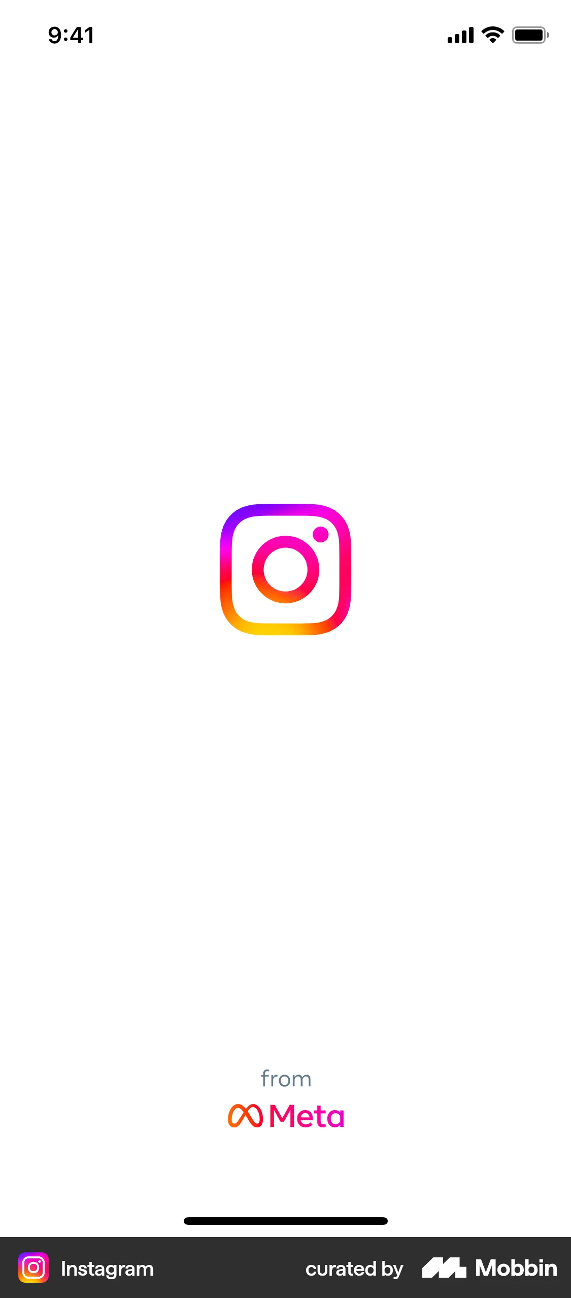 Instagram Onboarding screen