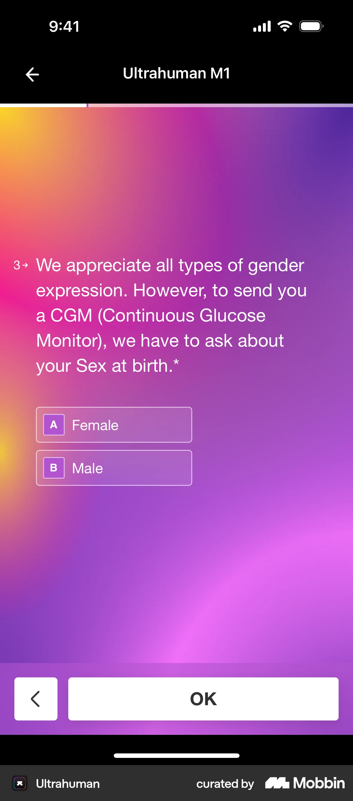 Ultrahuman Requesting Ultrahuman M1 access screen