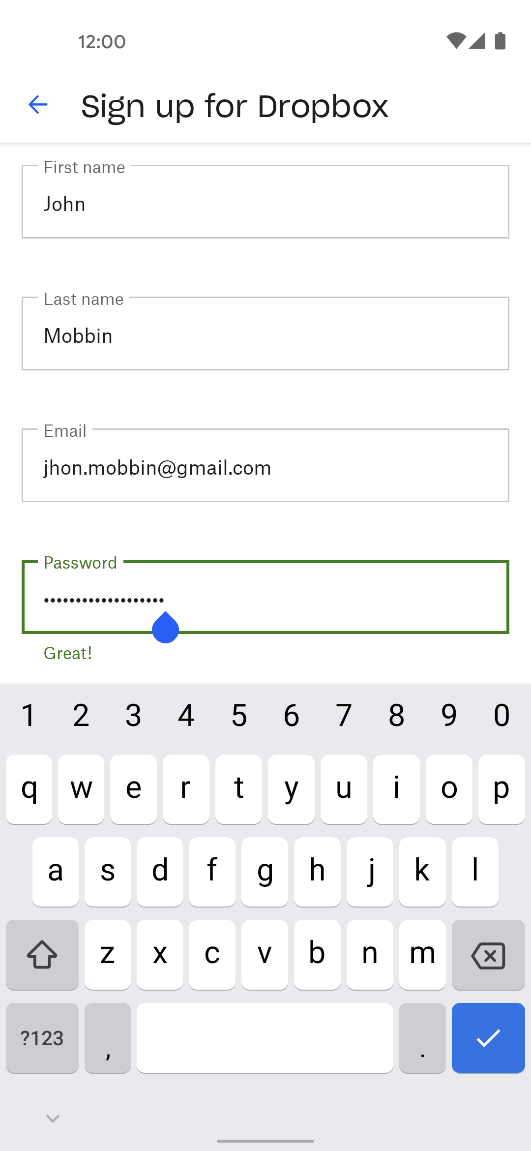 Dropbox Android Screen | Mobbin