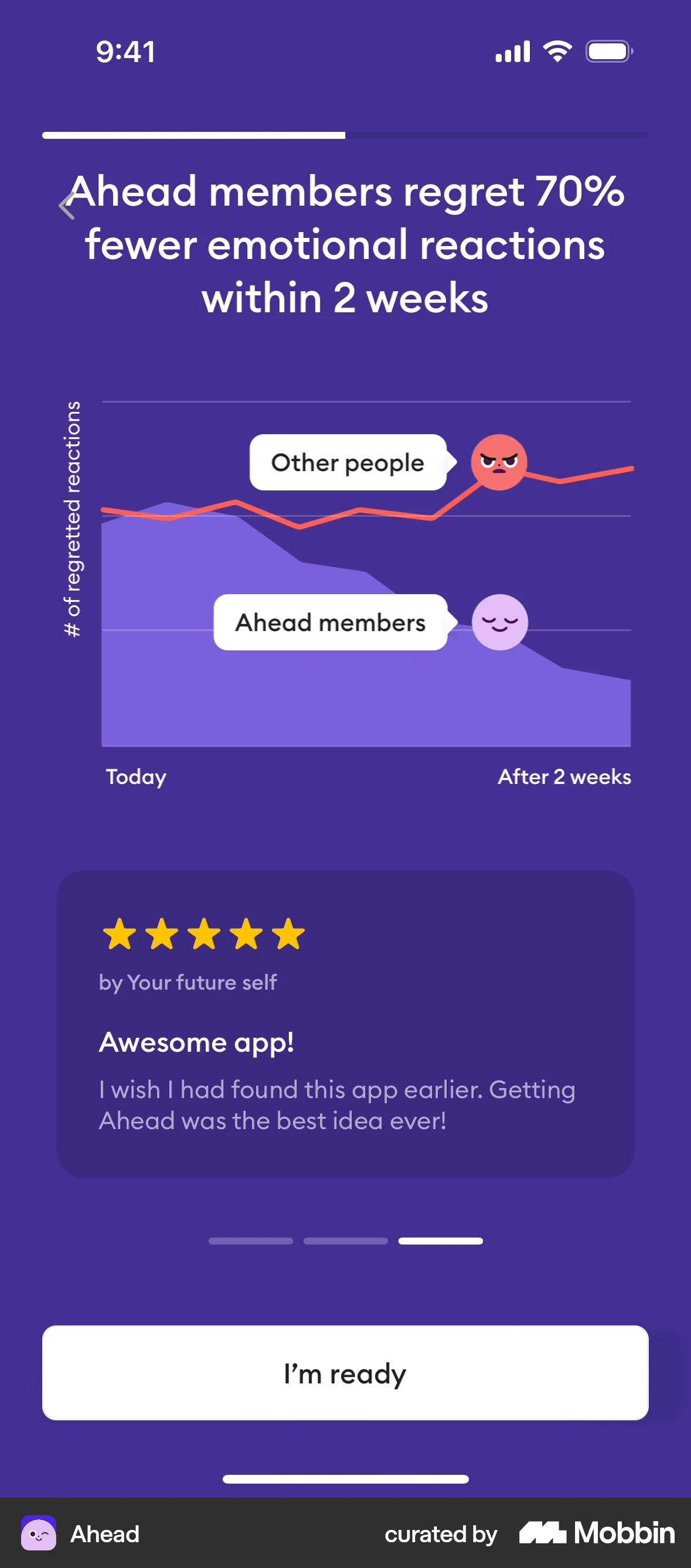 Ahead Onboarding screen
