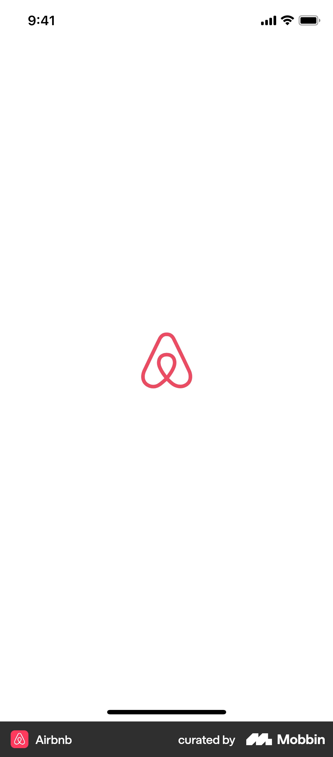Airbnb Onboarding screen