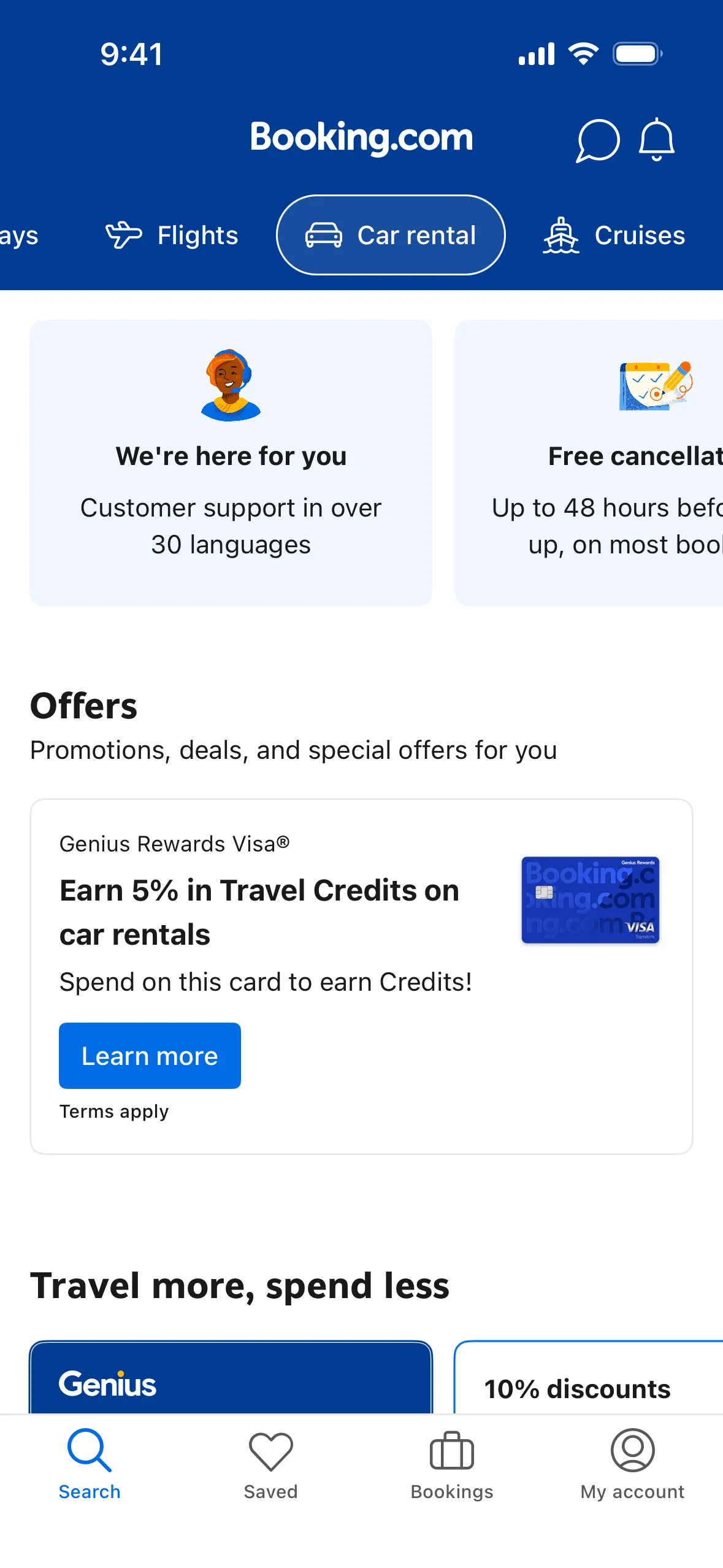 Booking.com iOS Travel & Transportation interface screenshot 19