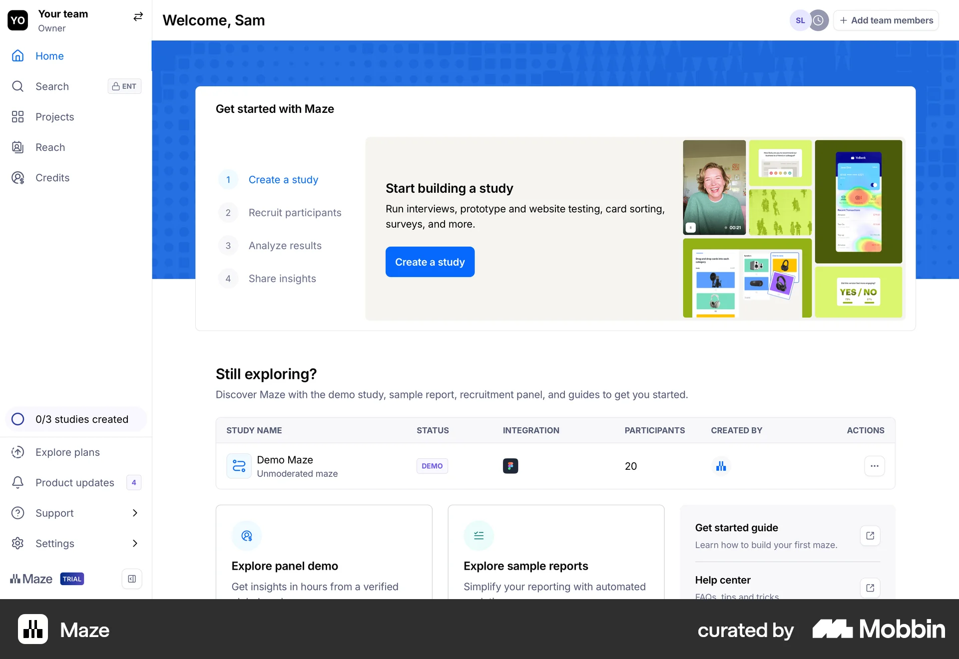 Maze Onboarding screen