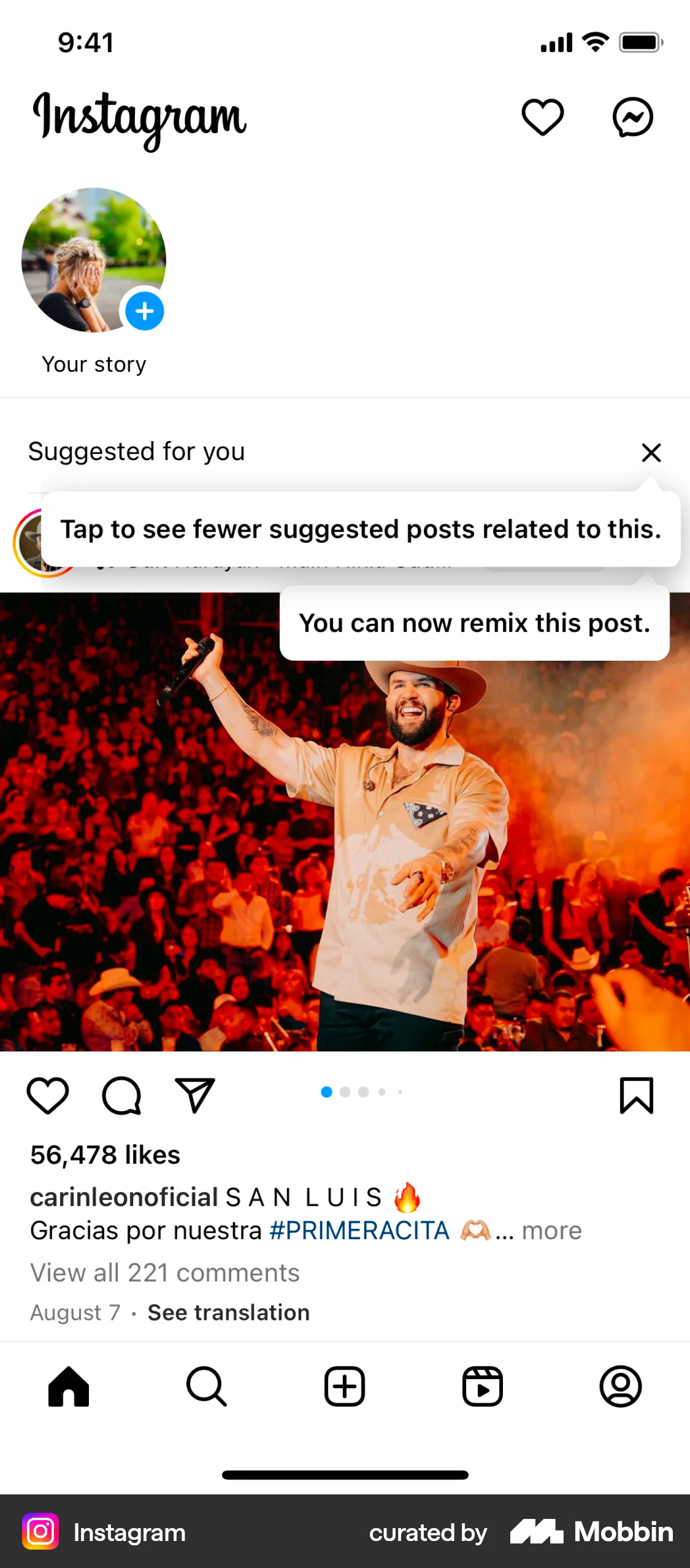 Instagram Onboarding screen