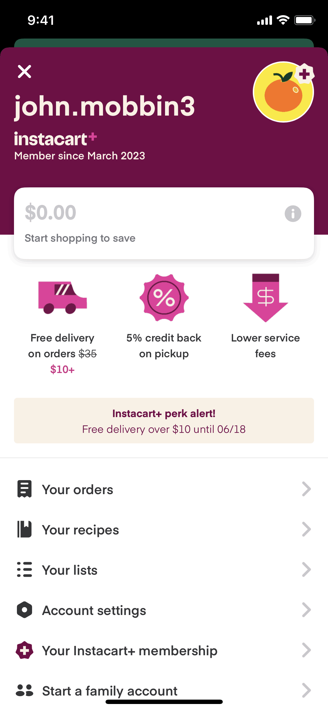 Instacart iOS Screen | Mobbin