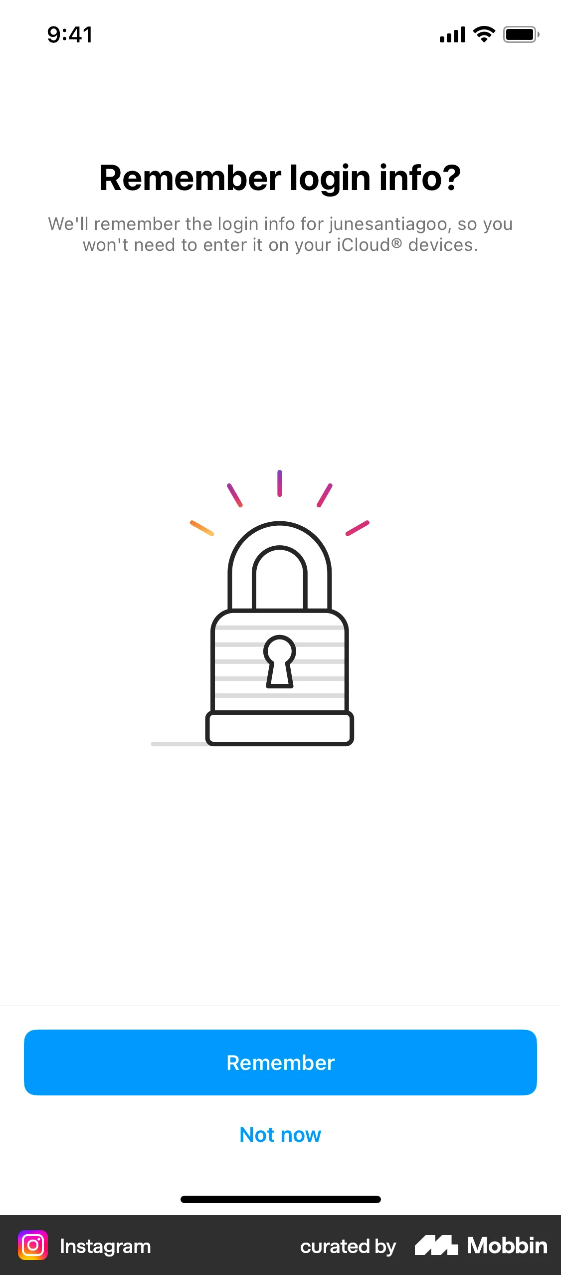 Instagram Onboarding screen