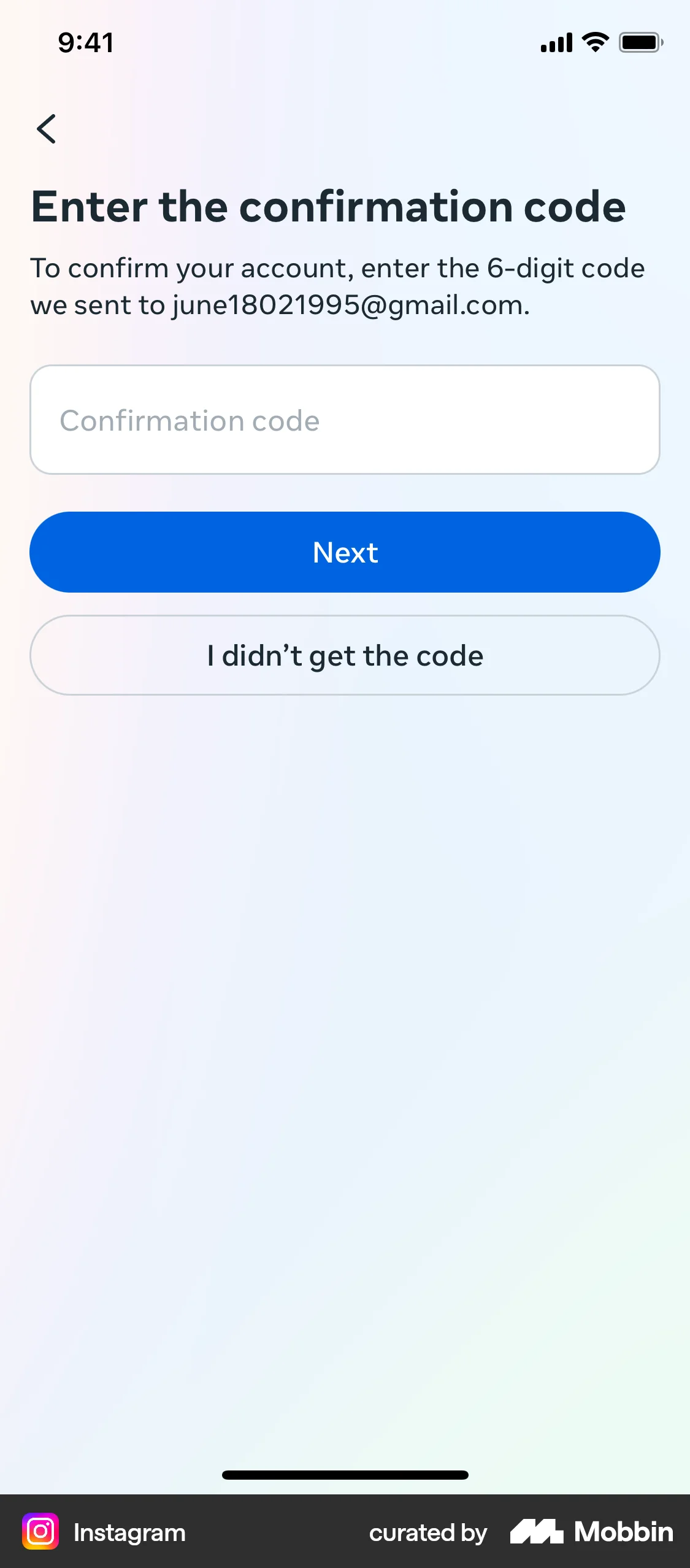 Instagram Onboarding screen