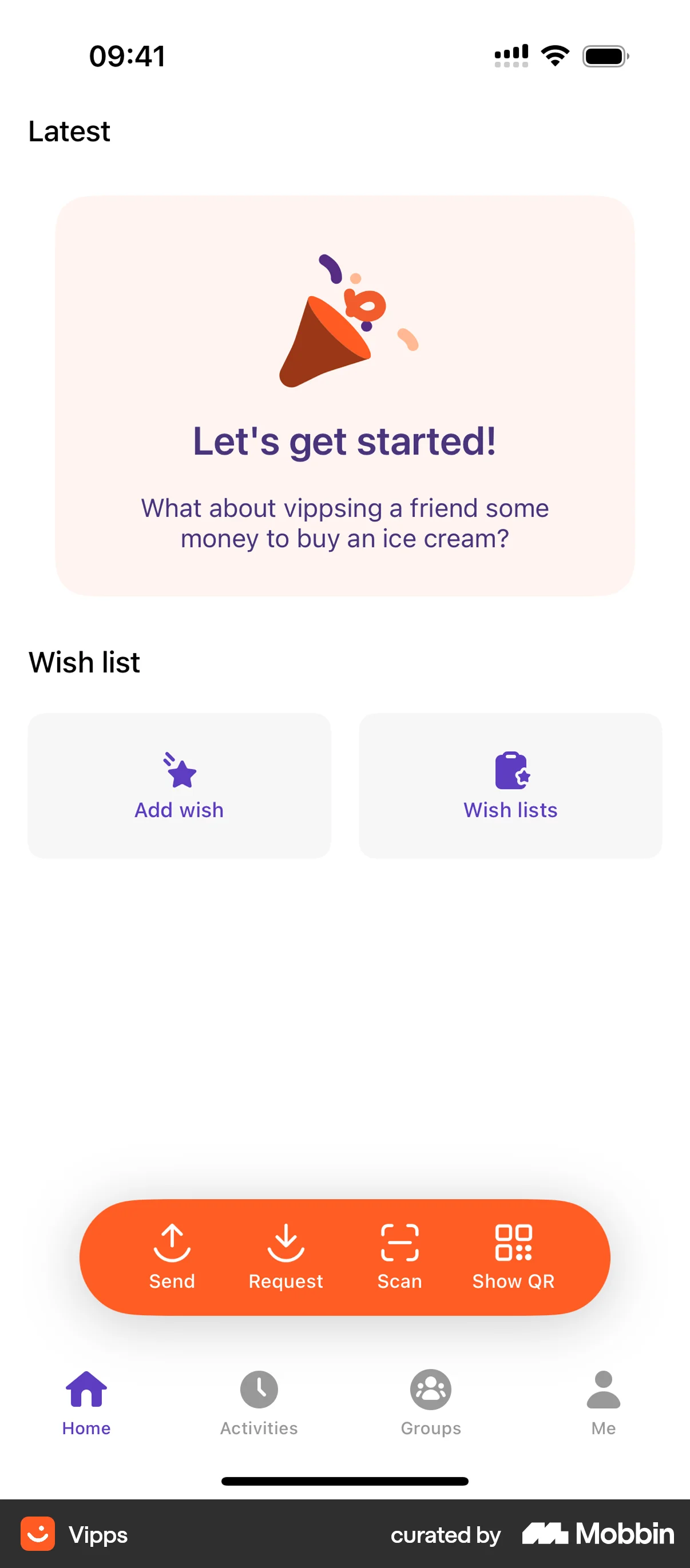 Vipps Requesting money screen