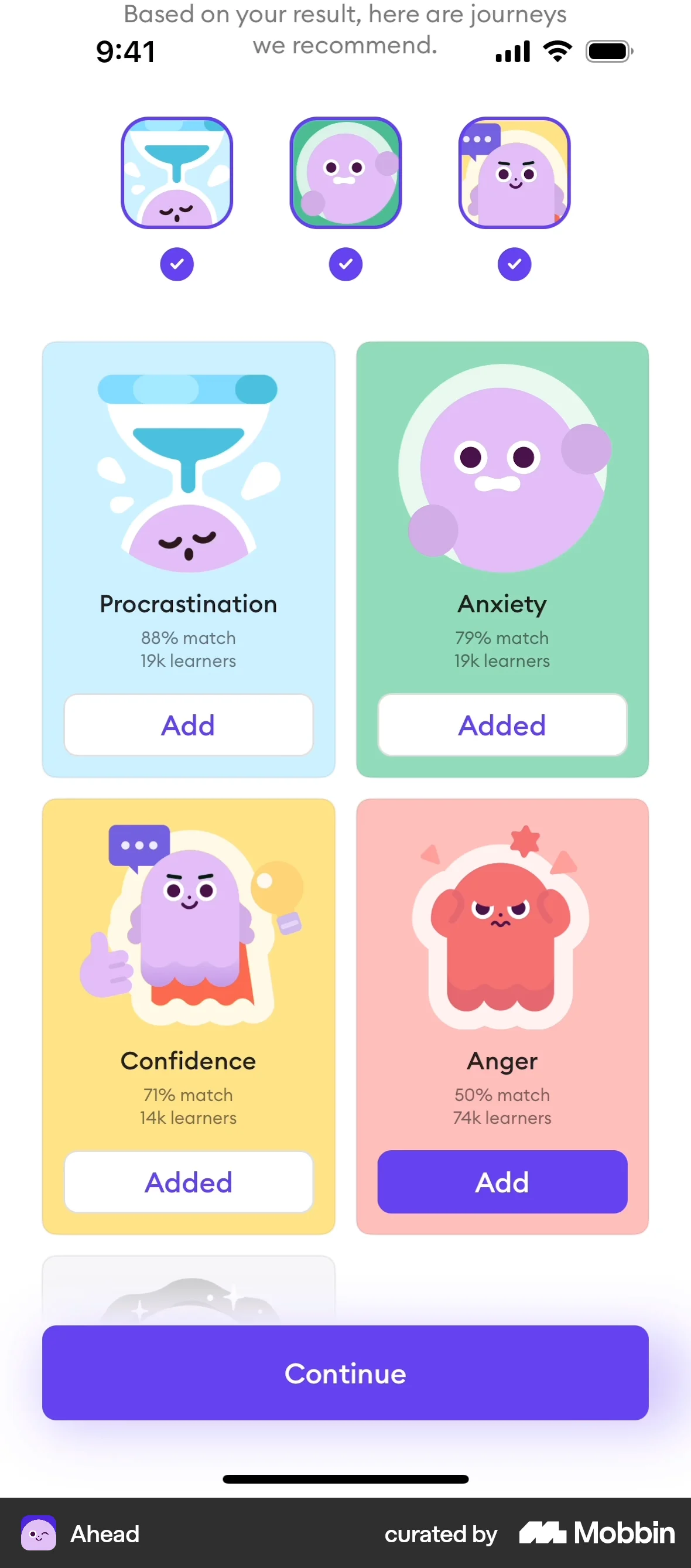 Ahead Onboarding screen