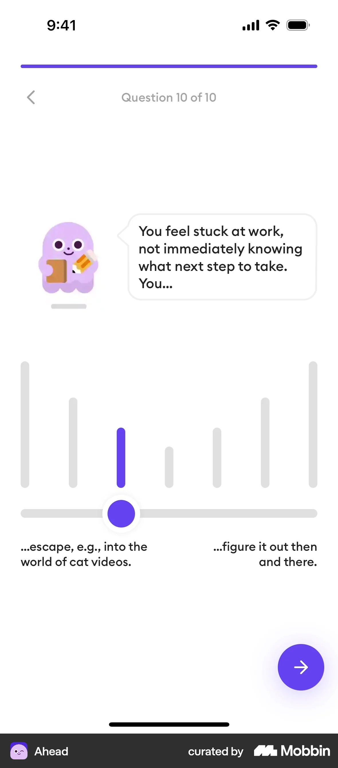 Ahead Onboarding screen