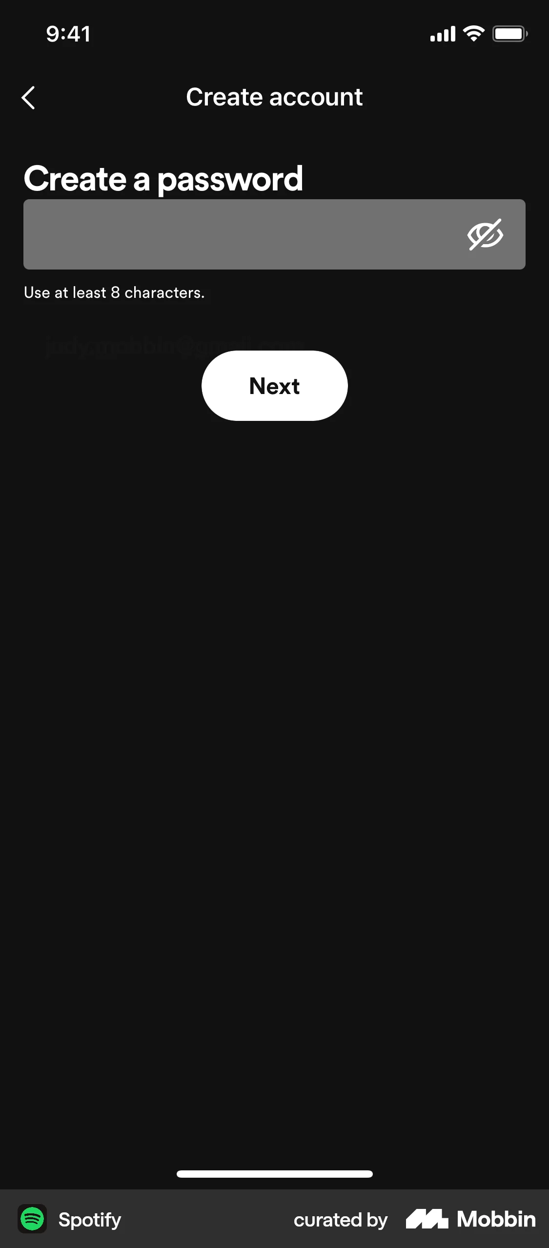 Spotify Onboarding screen