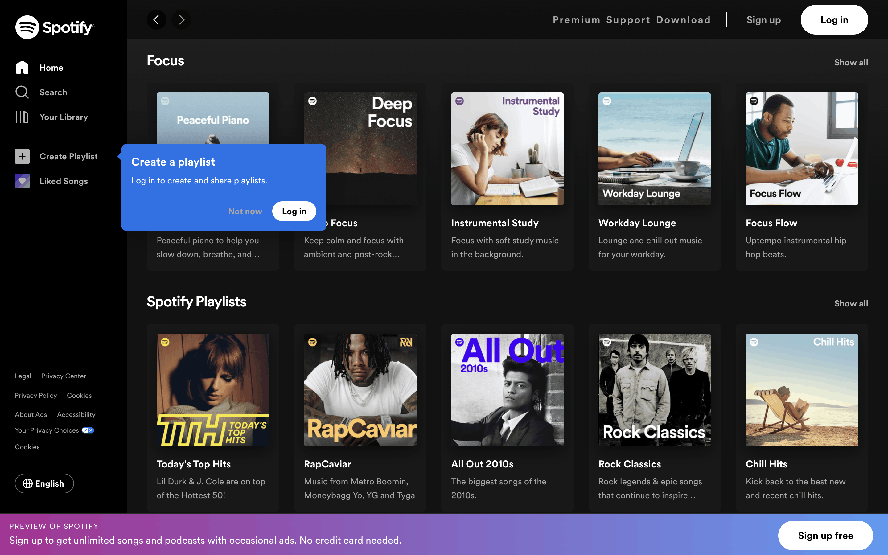Spotify Web Screen | Mobbin