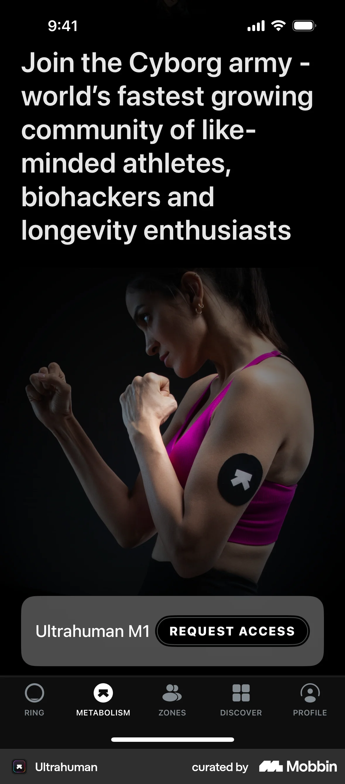 Ultrahuman Requesting Ultrahuman M1 access screen