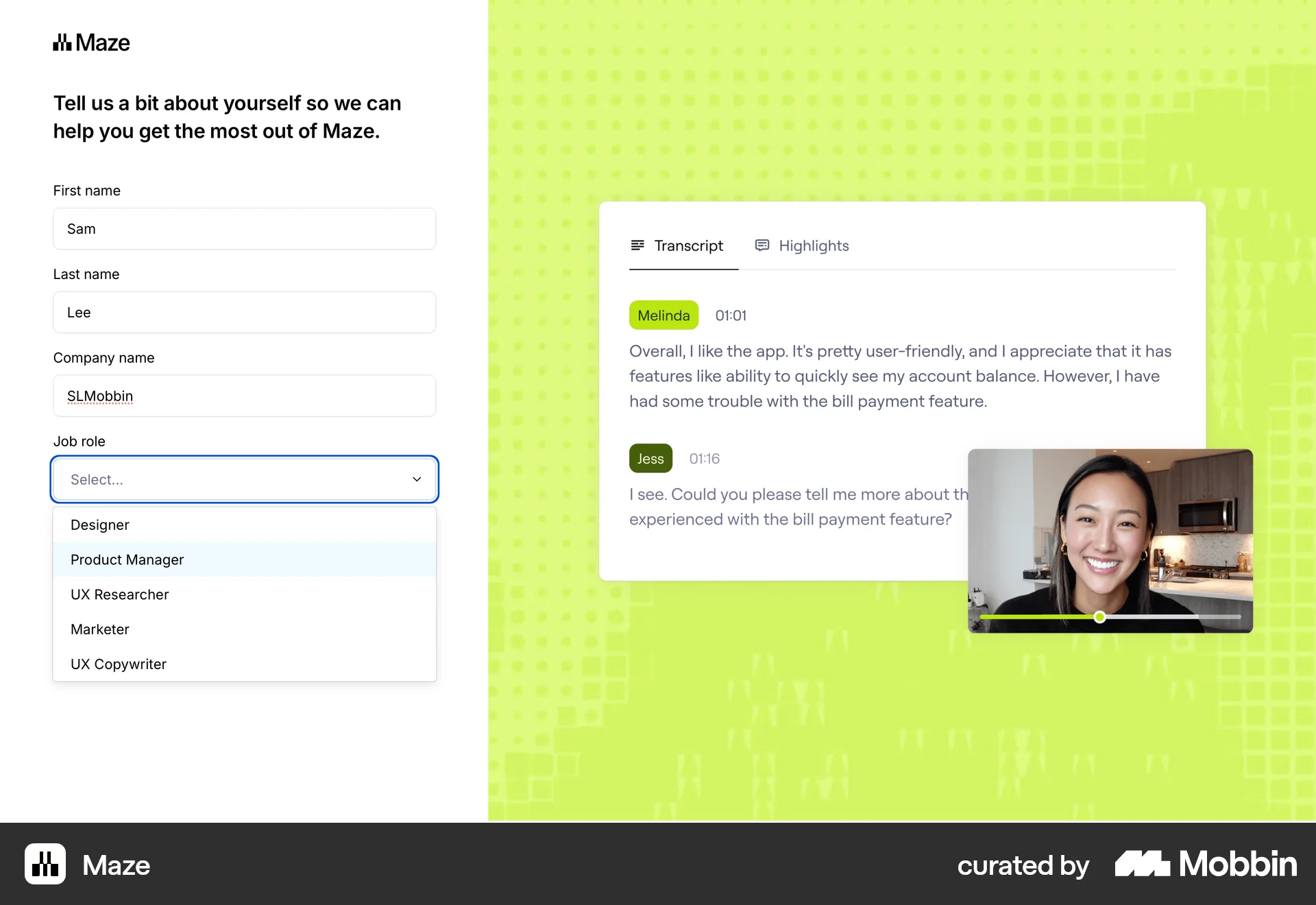 Maze Onboarding screen