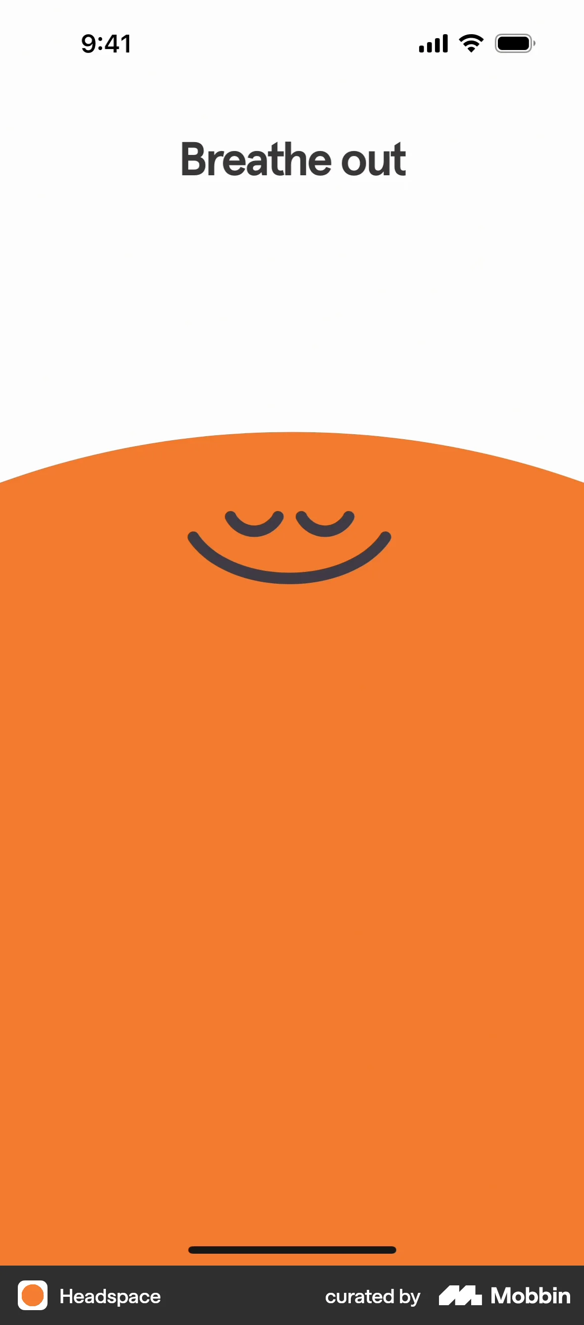 Headspace Onboarding screen