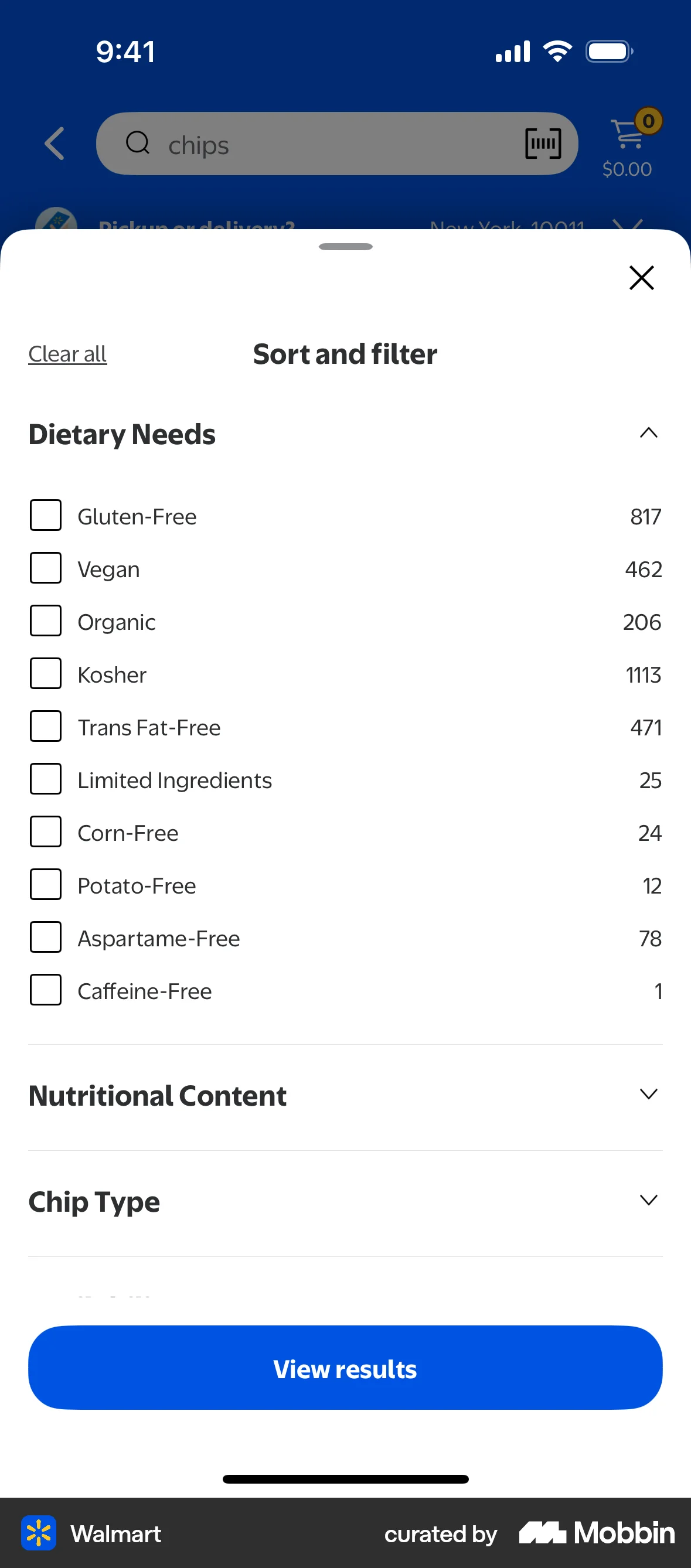 Mobile Filtering & Sorting Flow