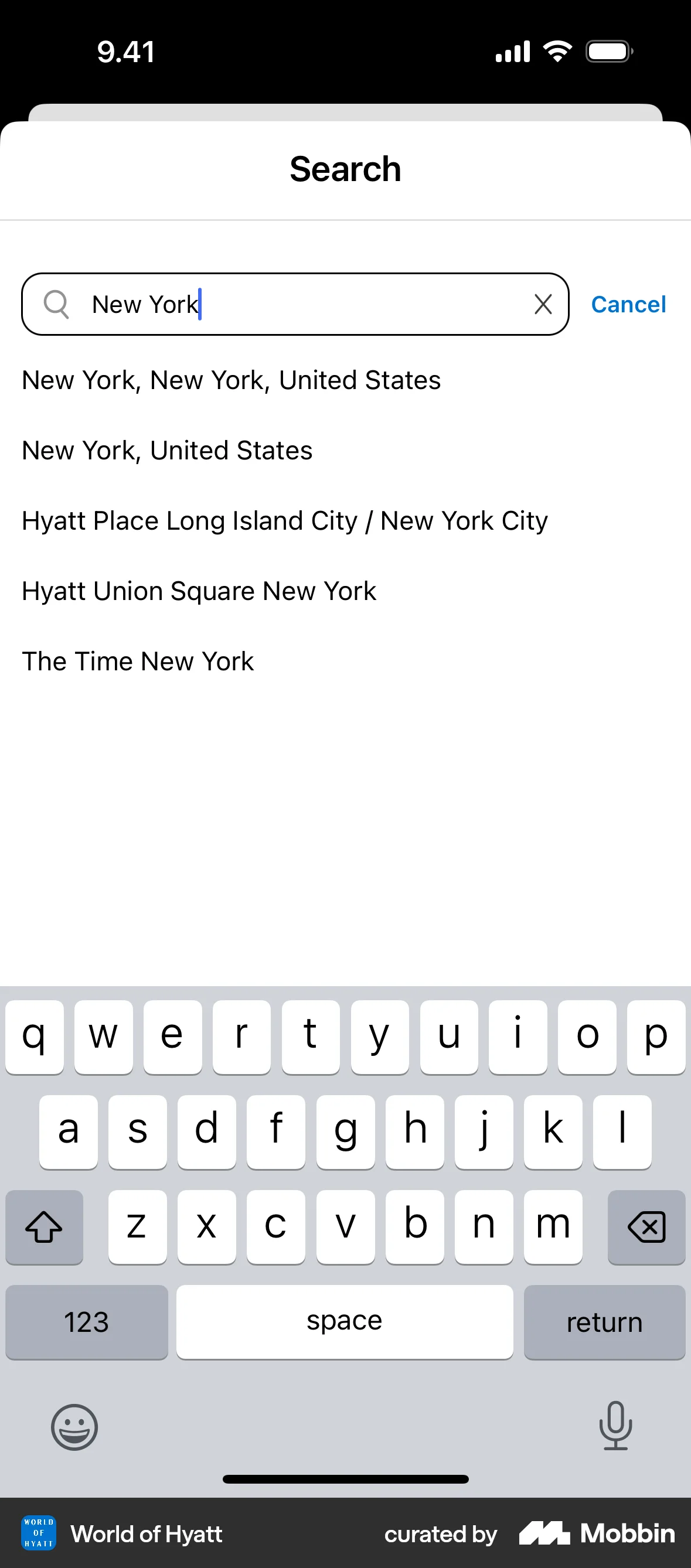 World of Hyatt Requesting missing stay credit screen