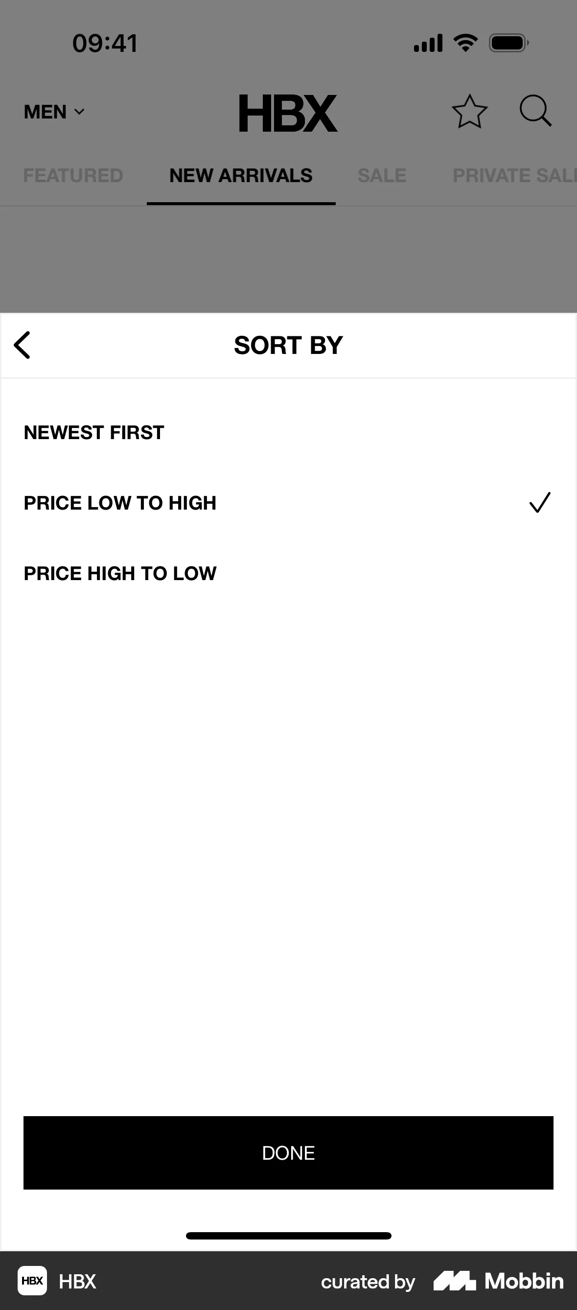 Filter & Sort Mobile App Design