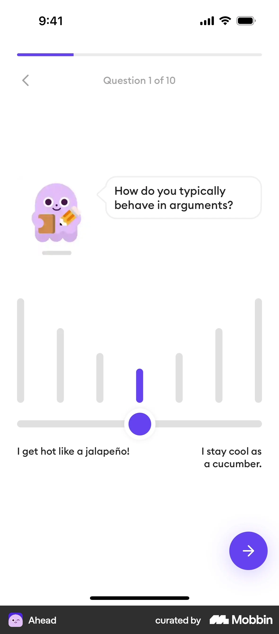 Ahead Onboarding screen