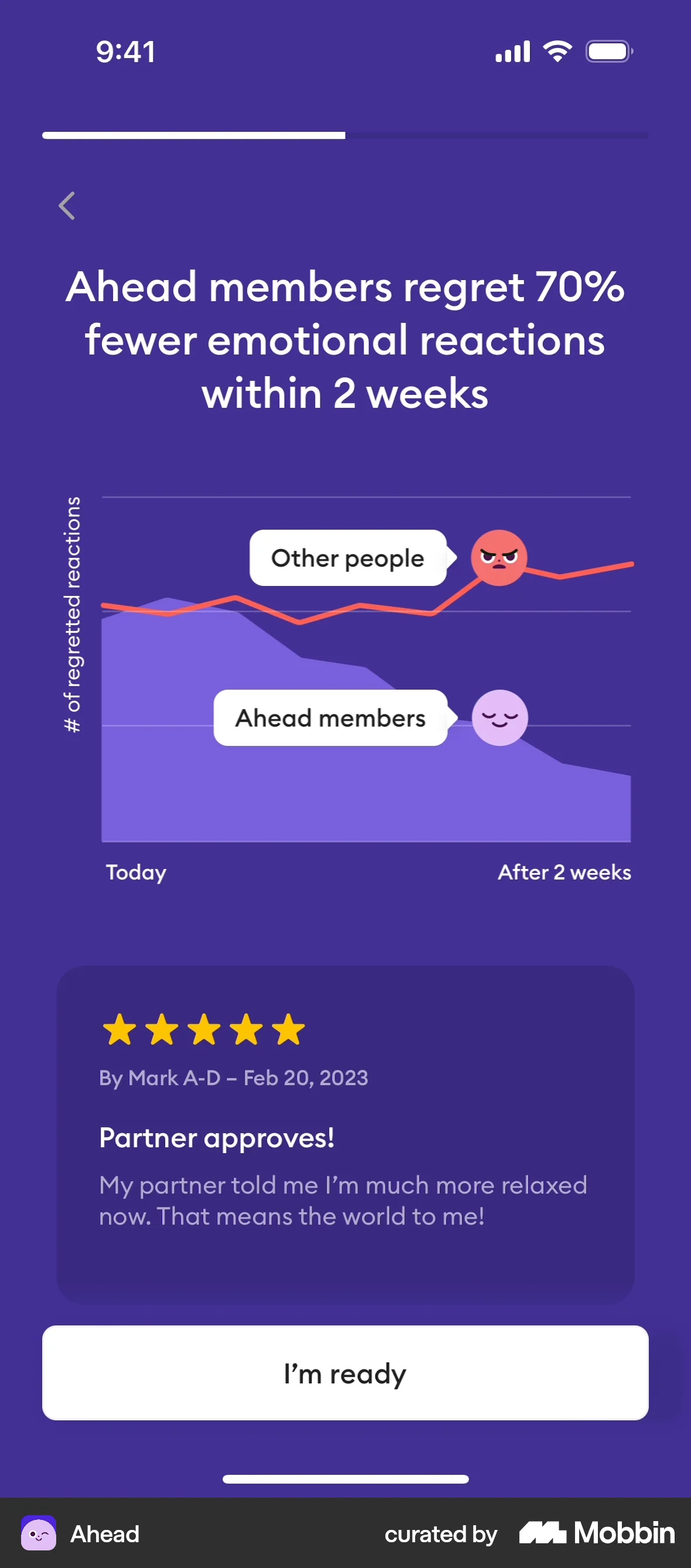 Ahead Onboarding screen