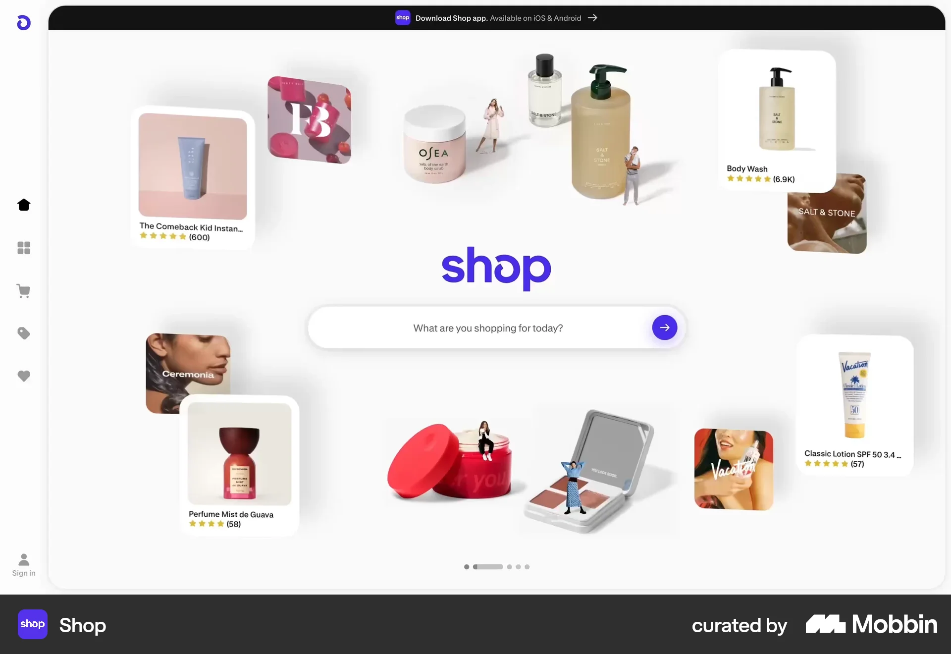 Shop Onboarding screen