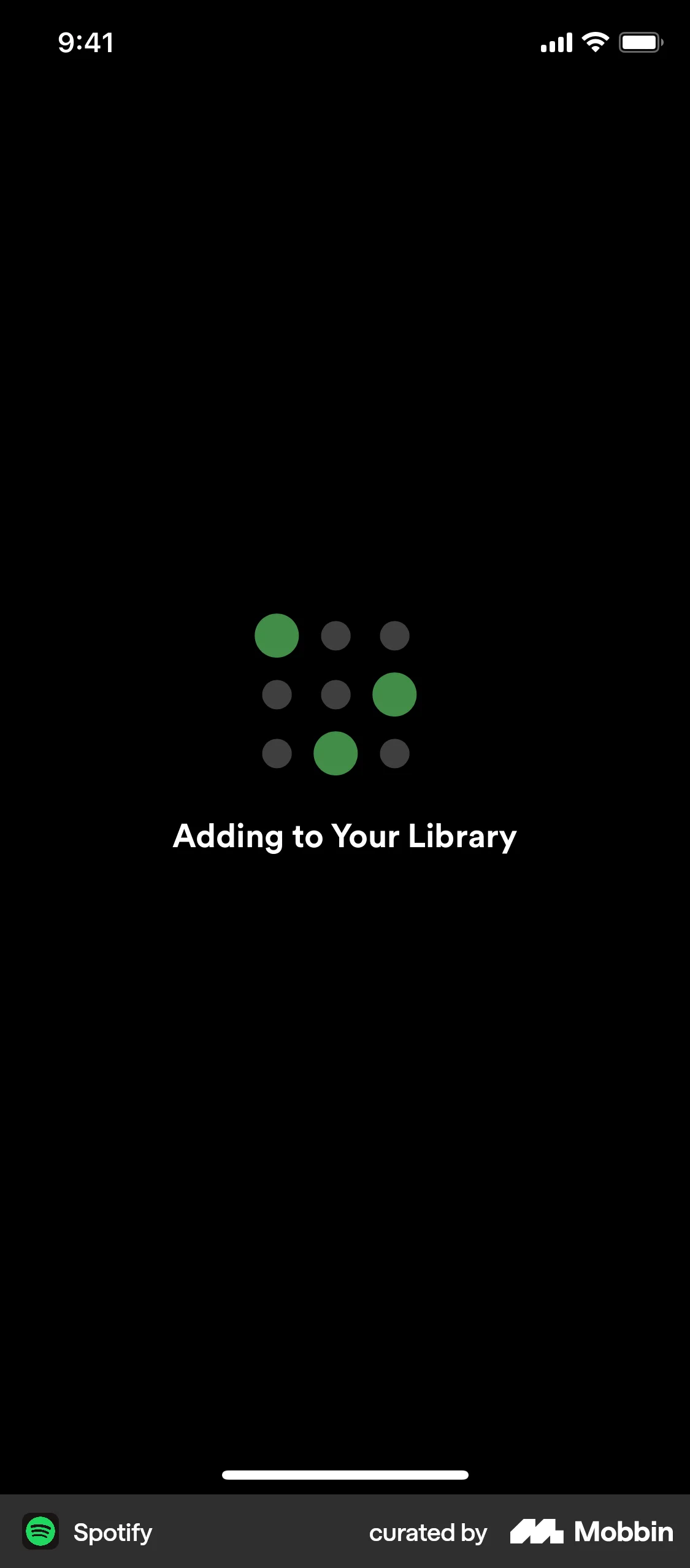 Spotify Onboarding screen