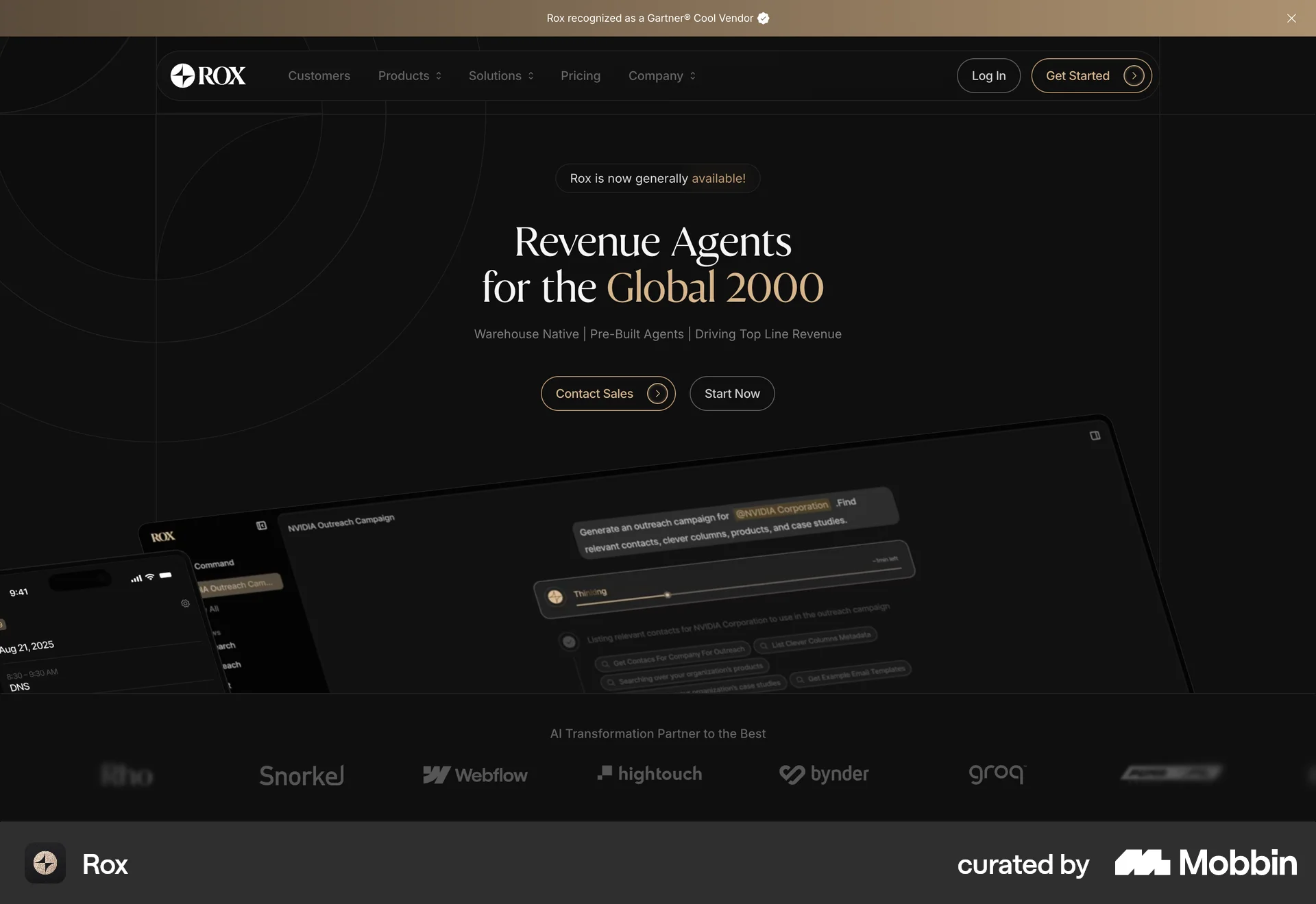 Rox Onboarding screen