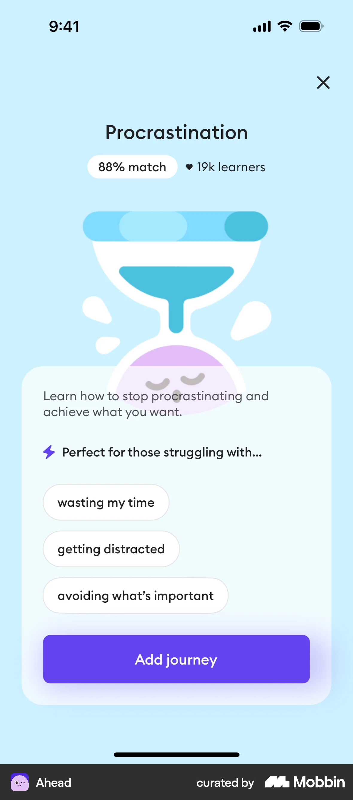 Ahead Onboarding screen
