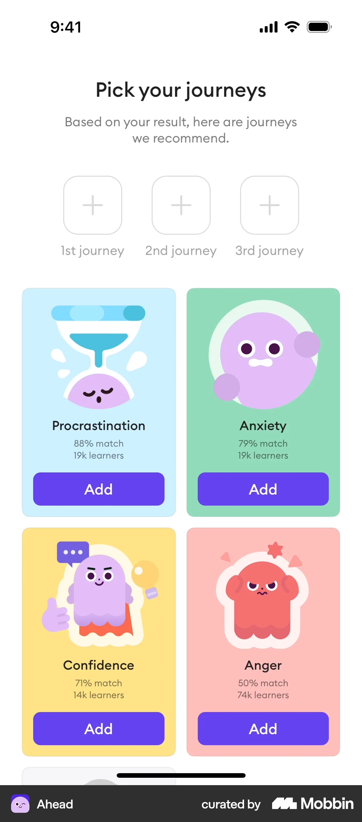 Ahead Onboarding screen