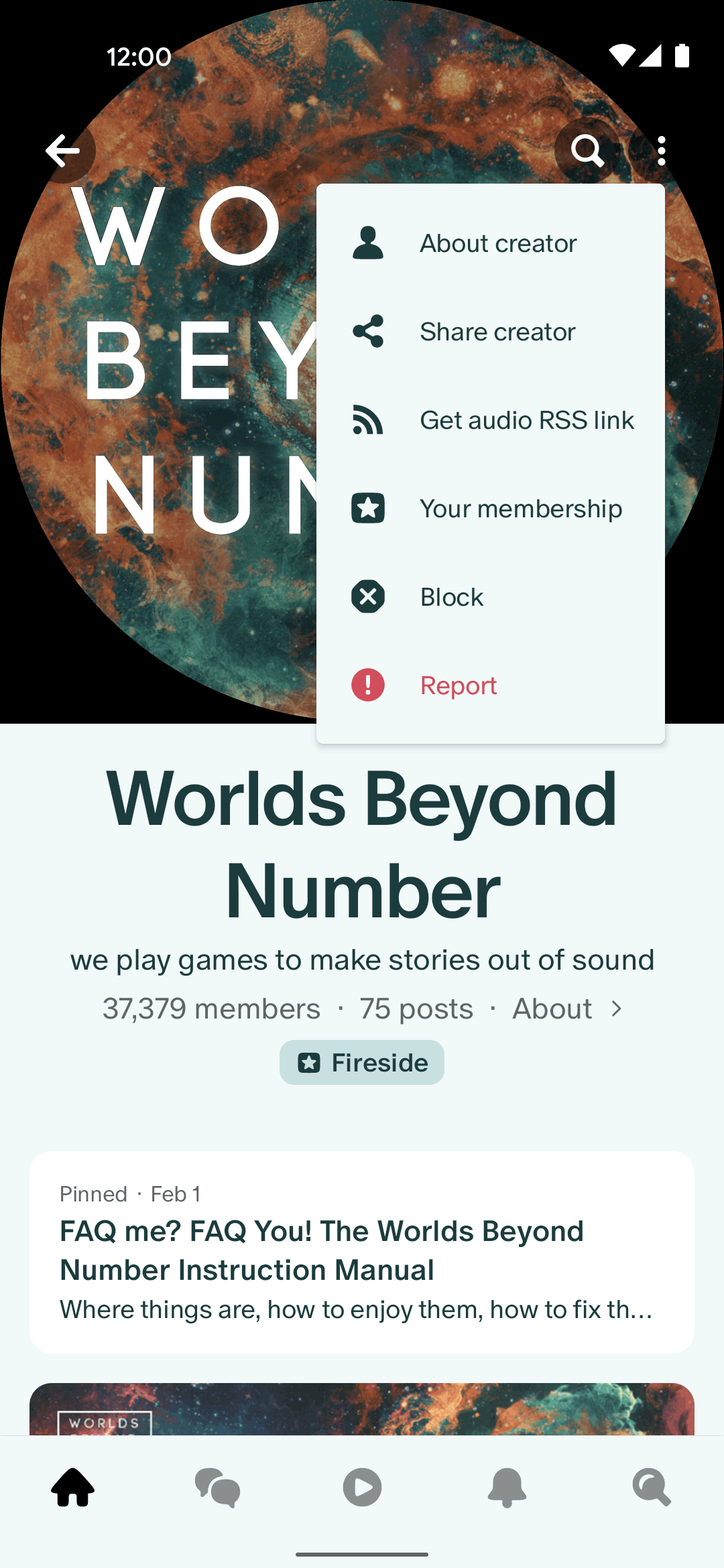 Patreon Android Sharing a creator Flow | Mobbin